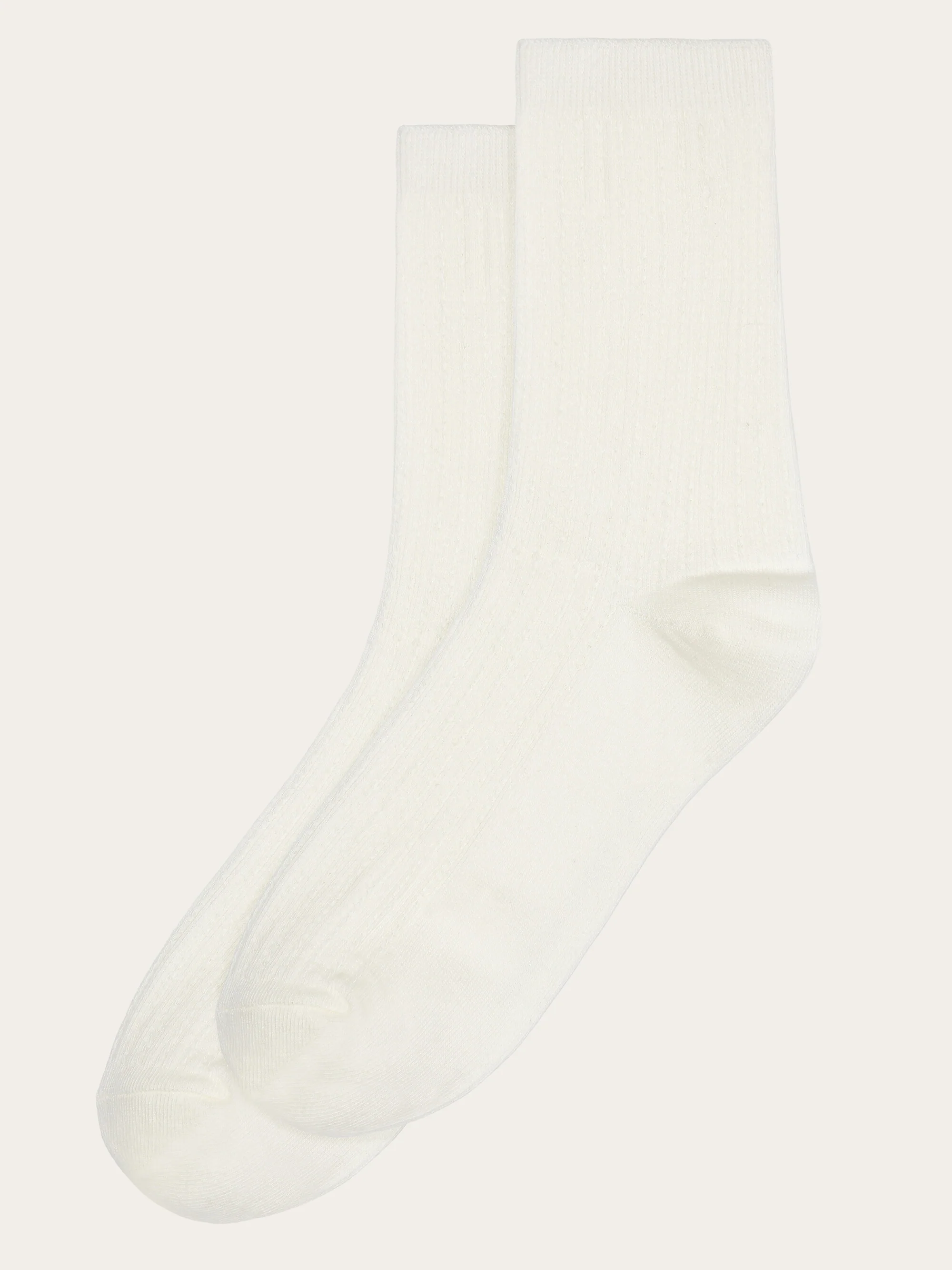 1-pack Cable structure socks - GOTS/Vegan - Buttercream