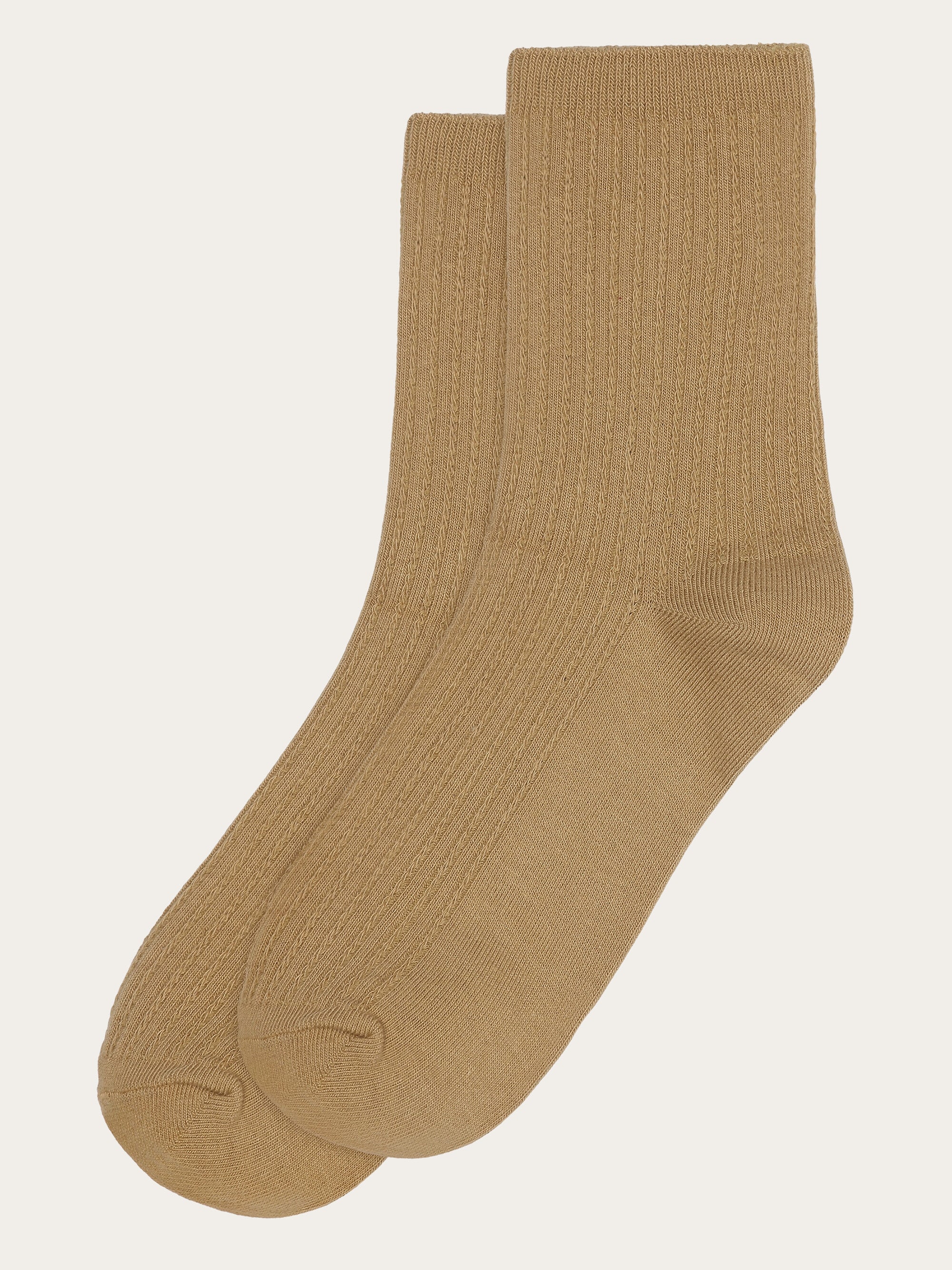 1-pack Cable structure socks - GOTS/Vegan - Kelp melange