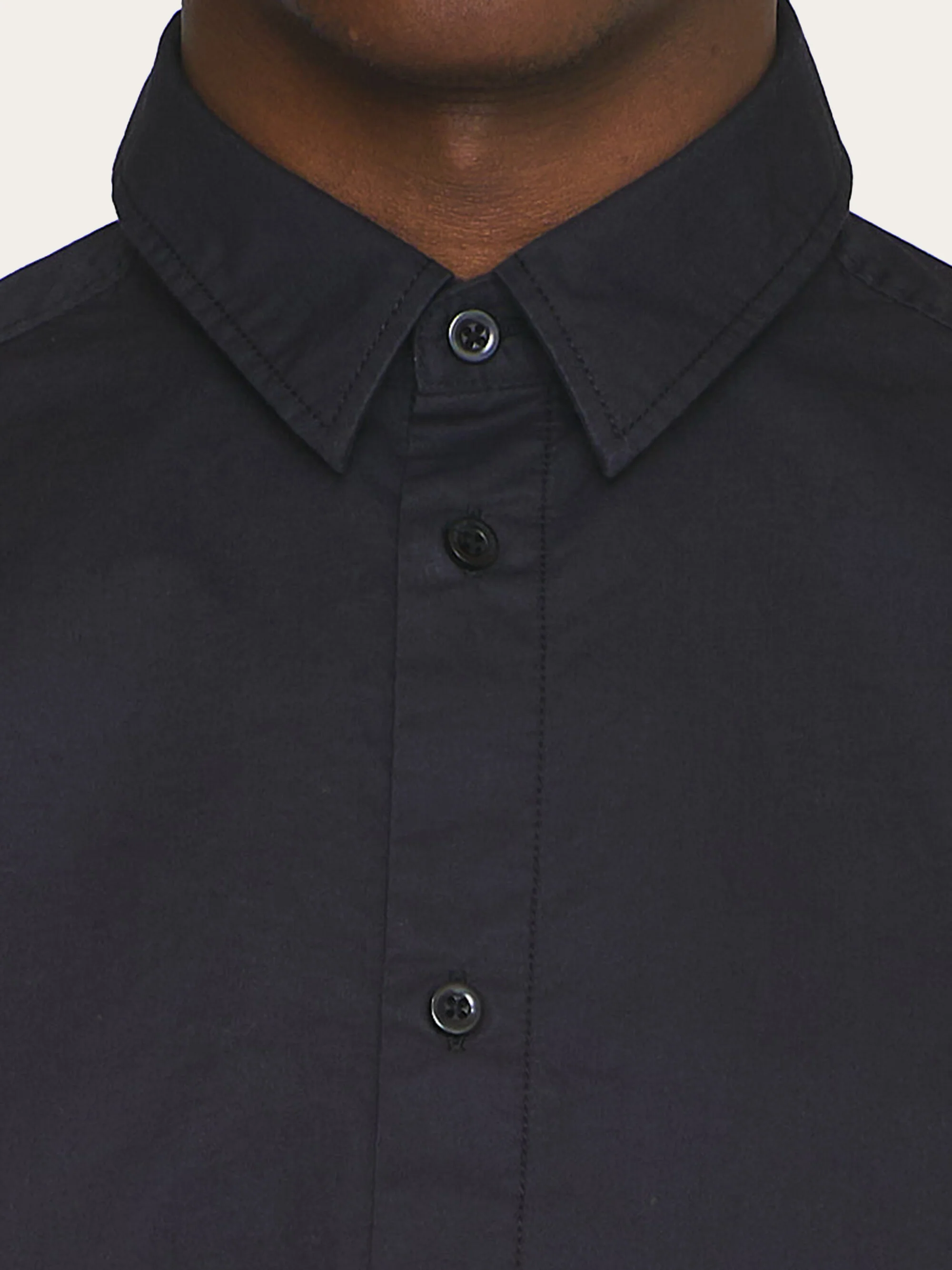 ALF regular crispy cotton shirt - GOTS/Vegan - Black Jet - Image 5