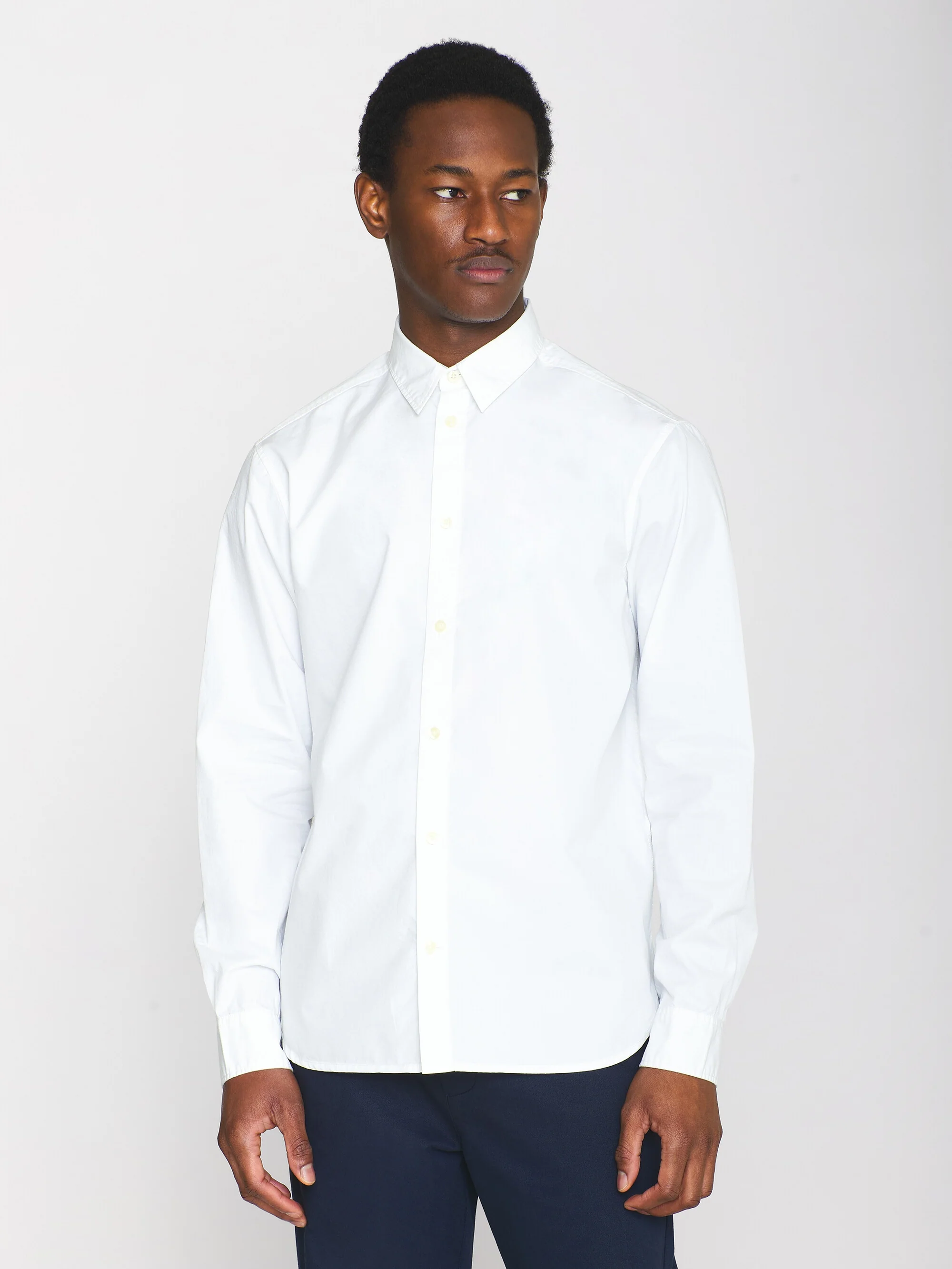 ALF regular crispy cotton shirt - GOTS/Vegan - Bright White - Image 2