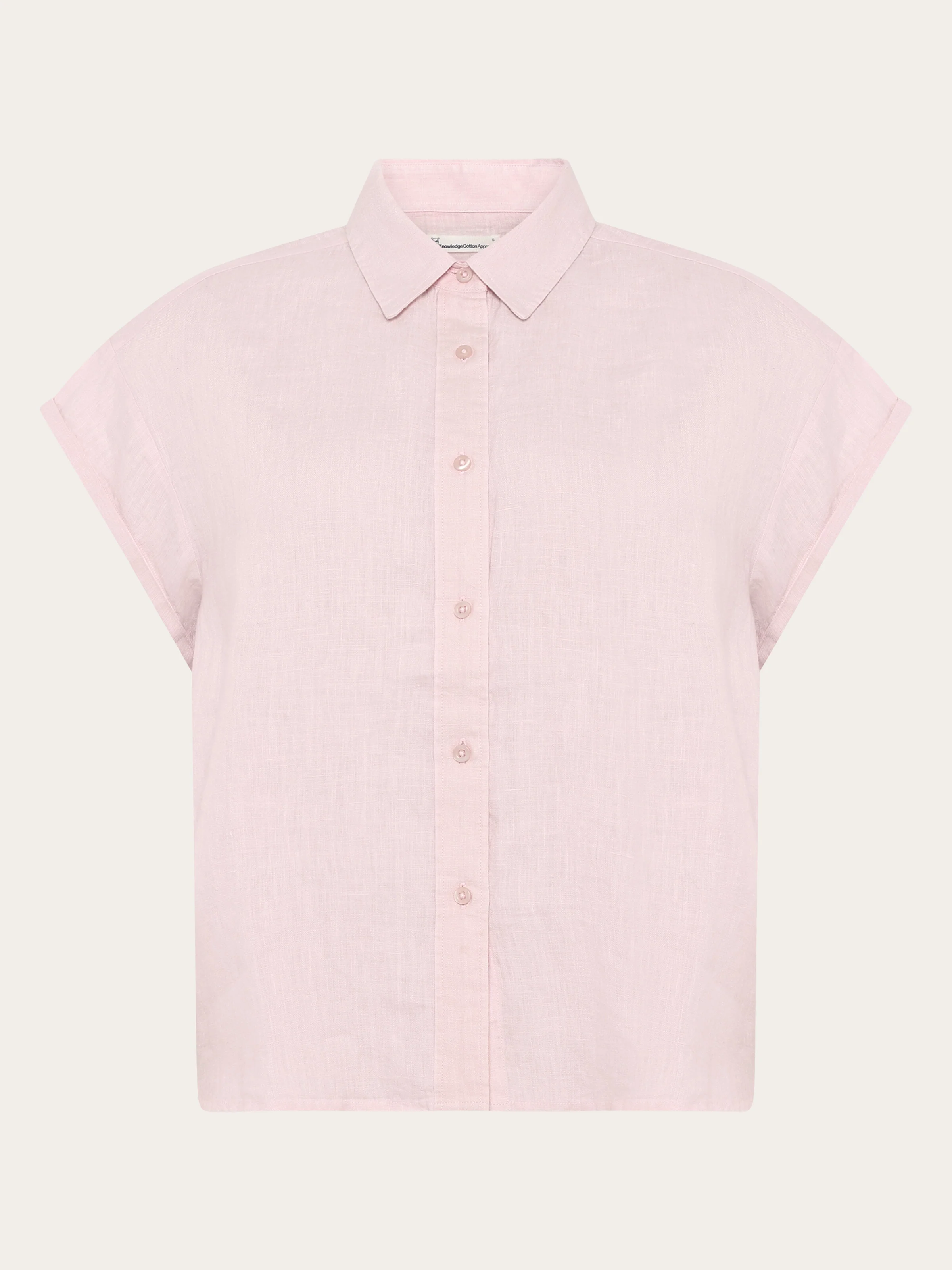 ASTER fold up short sleeve linen shirt - Pale Lilac