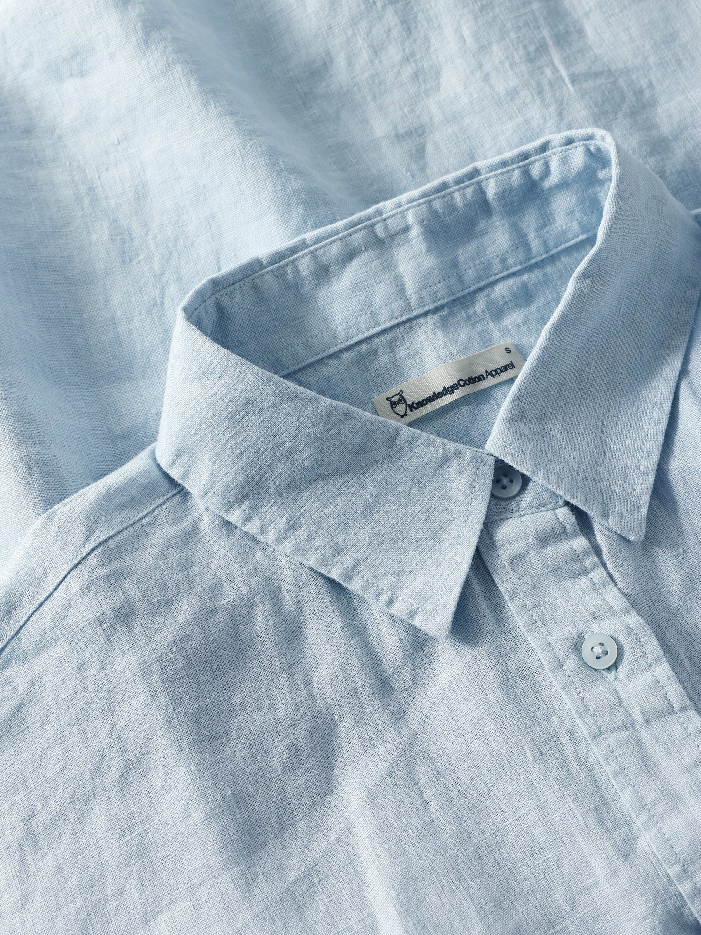 ASTER fold up short sleeve linen shirt - Skyway - Image 4