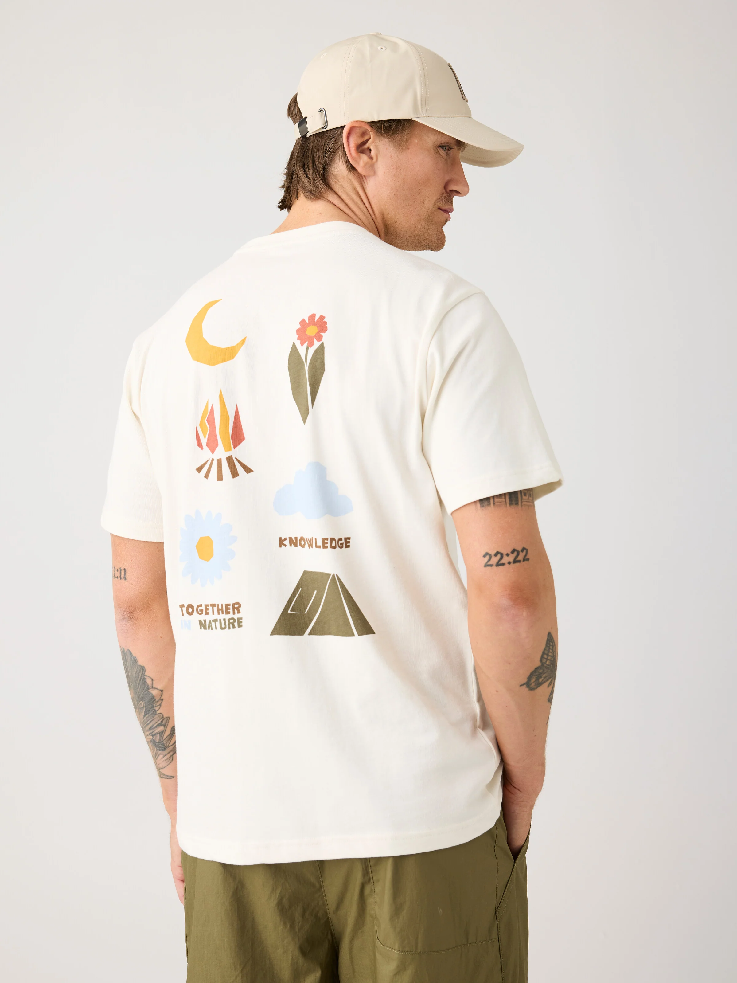 Back print t-shirt - Egret - Image 2