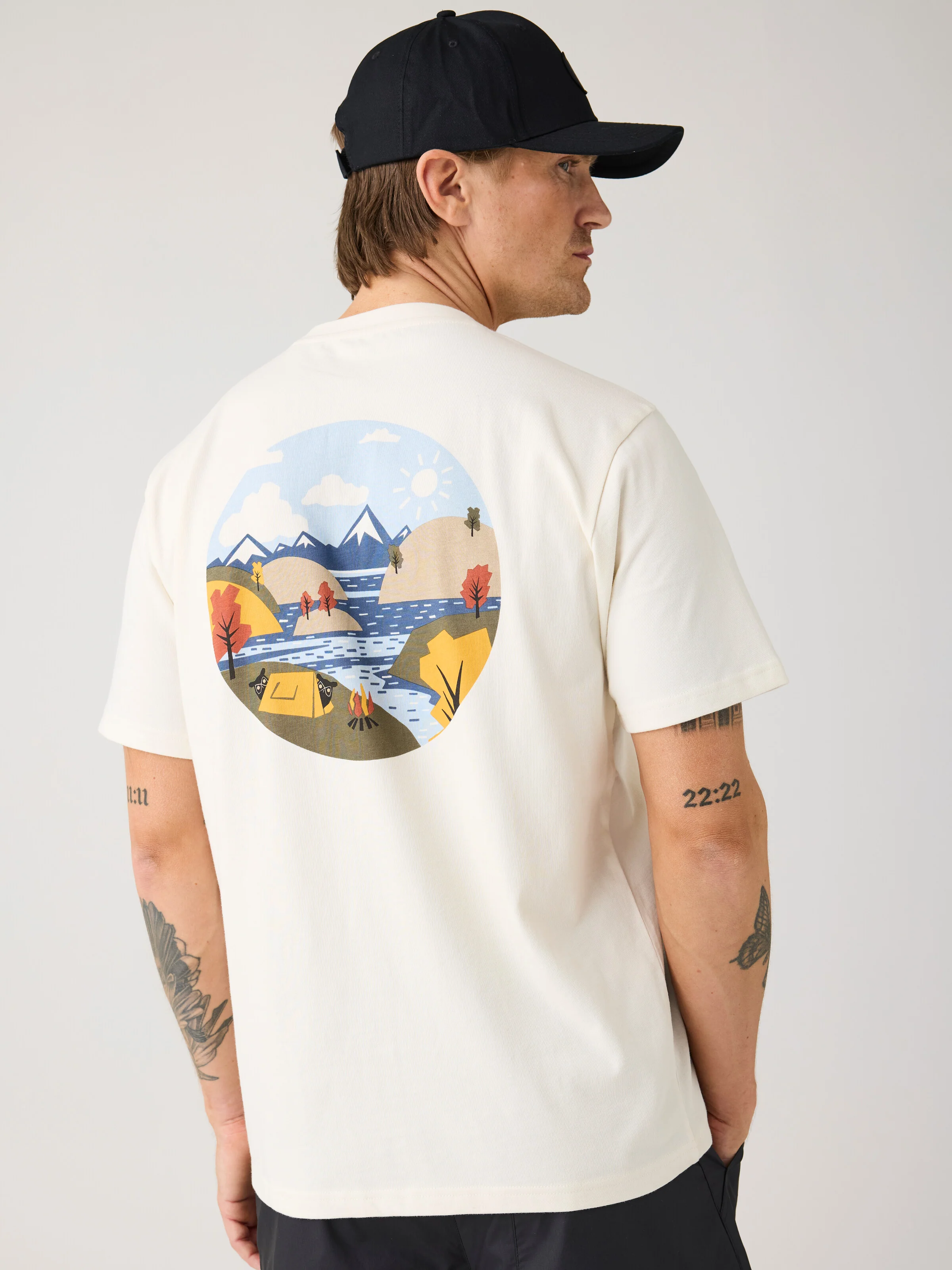 Back print t-shirt - Egret - Image 2