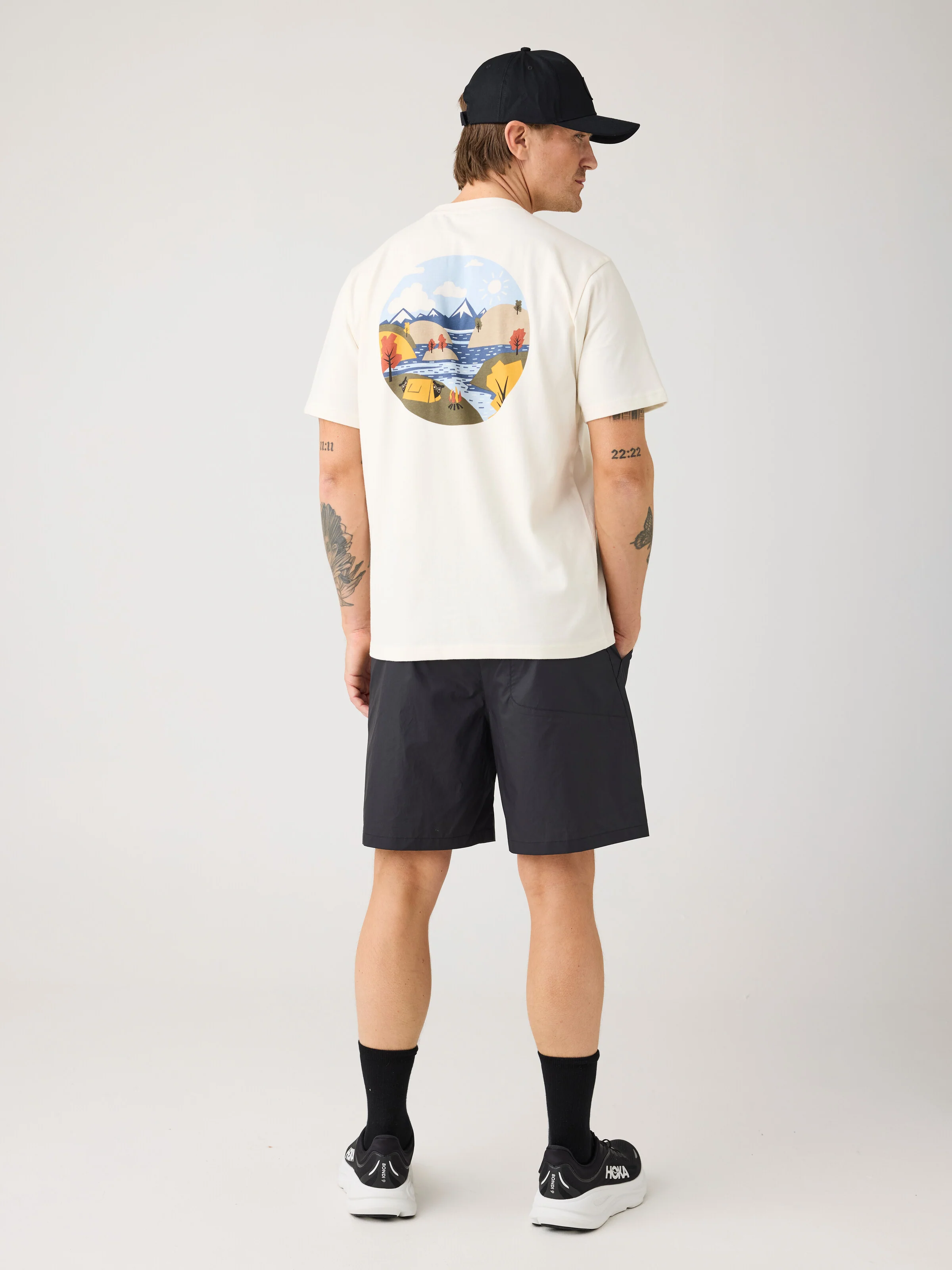 Back print t-shirt - Egret - Image 3