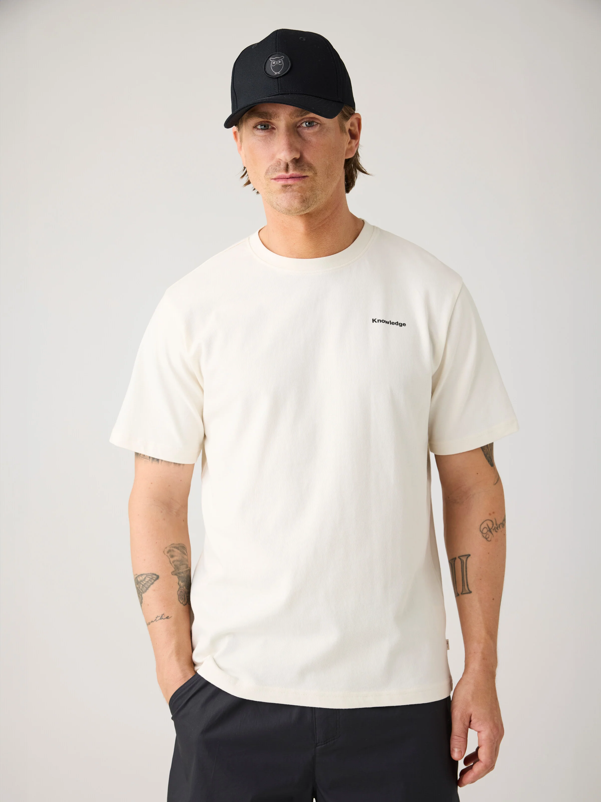 Back print t-shirt - Egret - Image 4