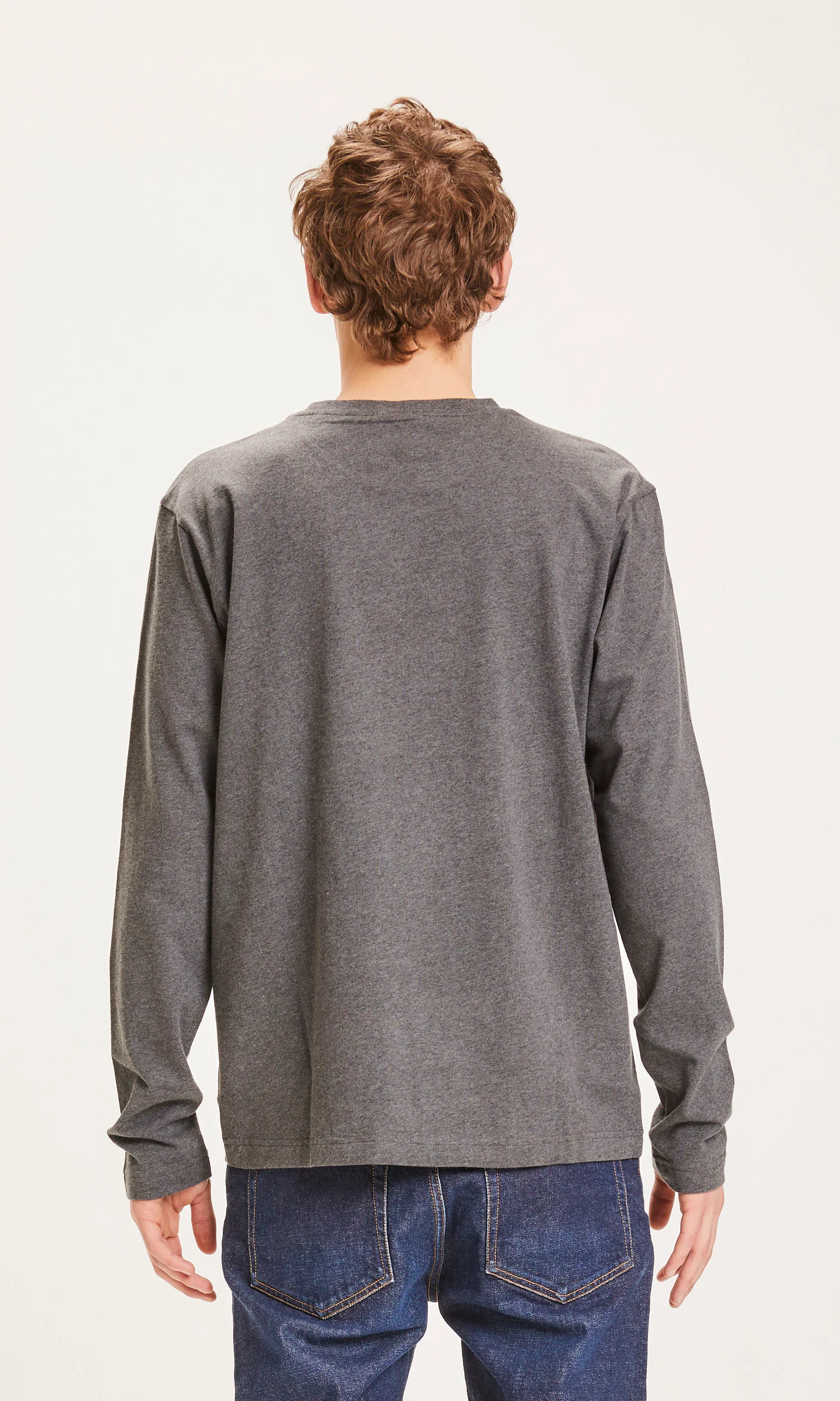 Badge long sleeve - Dark Grey Melange - Image 4