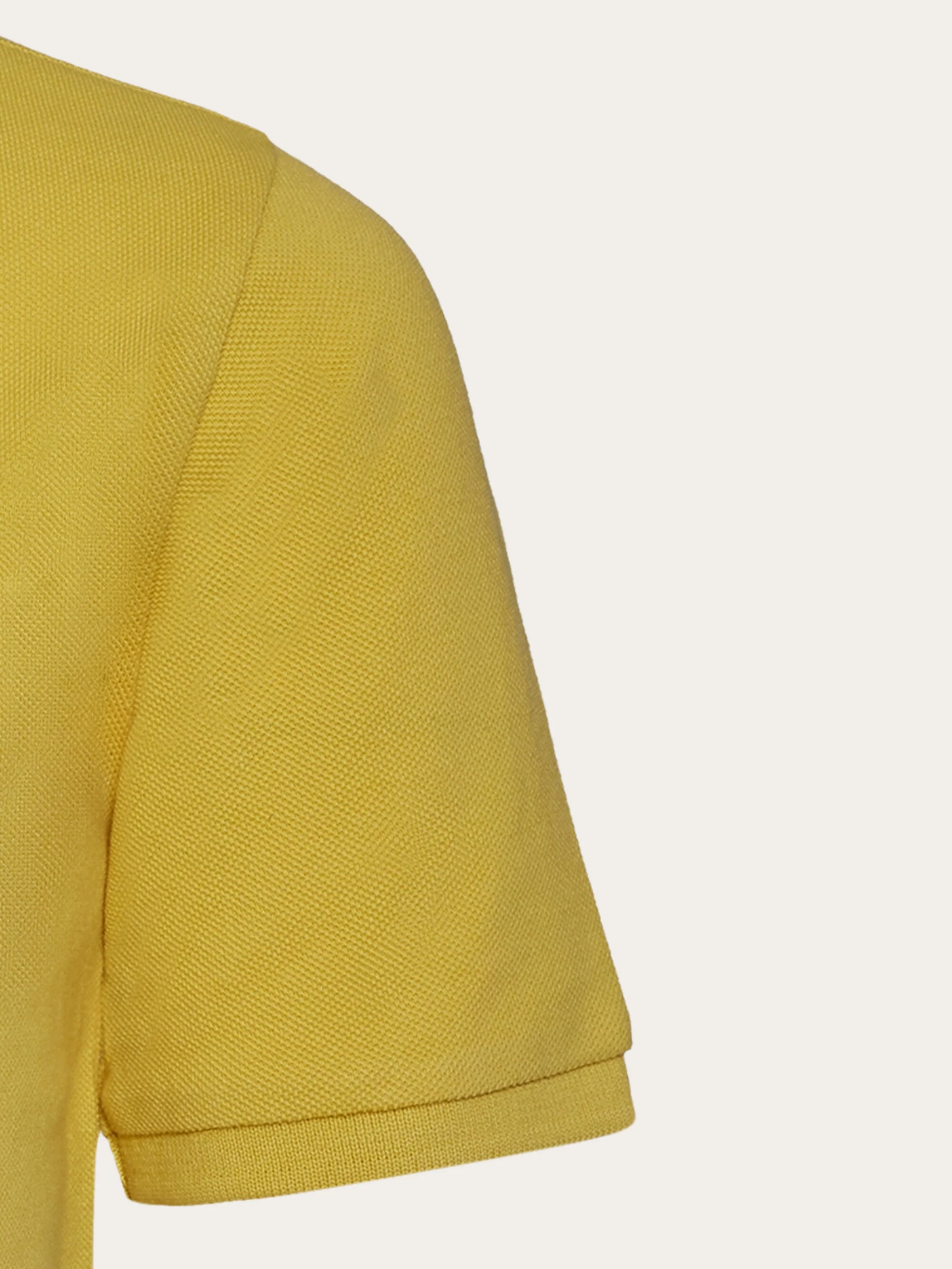 Basic badge polo - GOTS/Vegan - Misted Yellow - Image 5