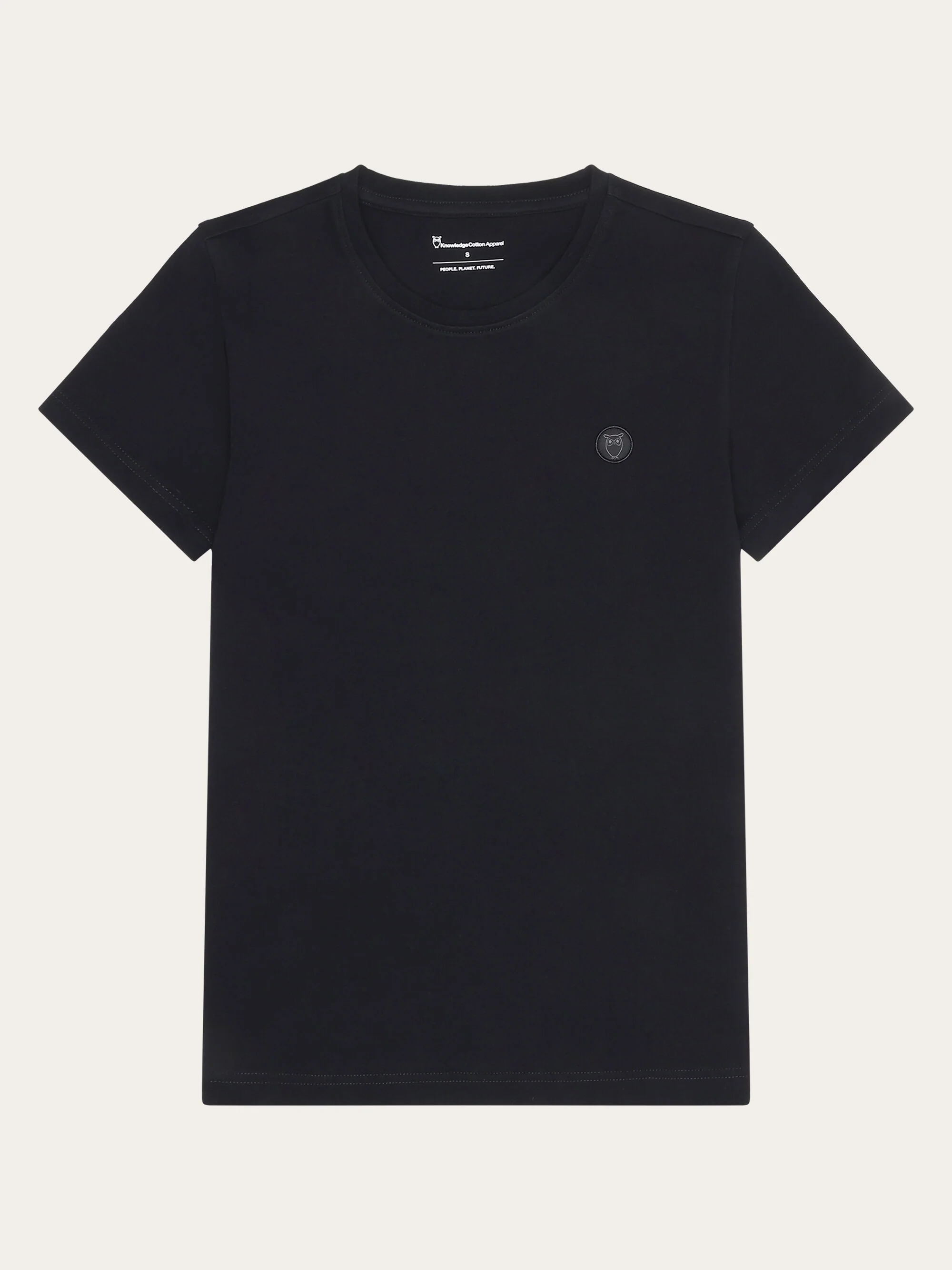Basic badge tee - Regenerative Organic Certified™ - GOTS/Vegan - Black Jet