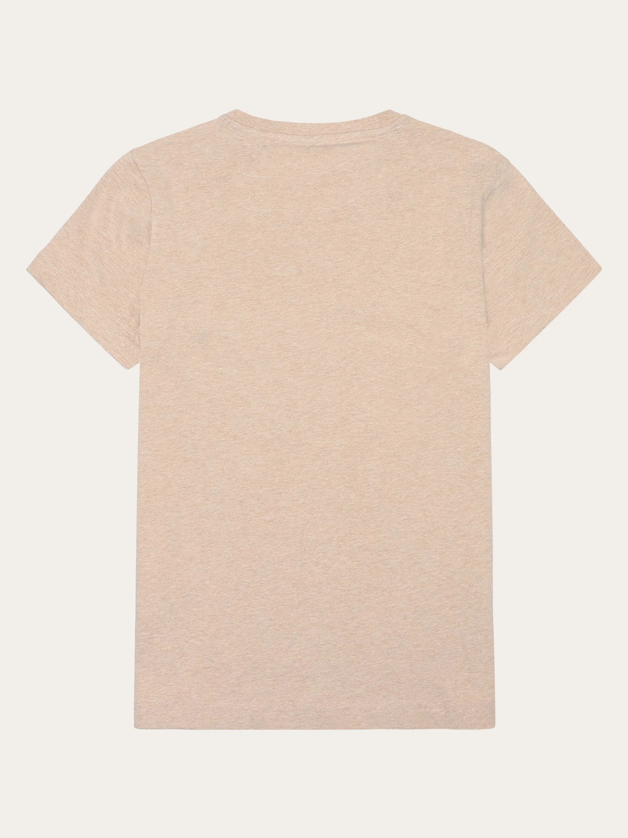 Basic badge tee - Regenerative Organic Certified™ - GOTS/Vegan - Safari melange - Image 3