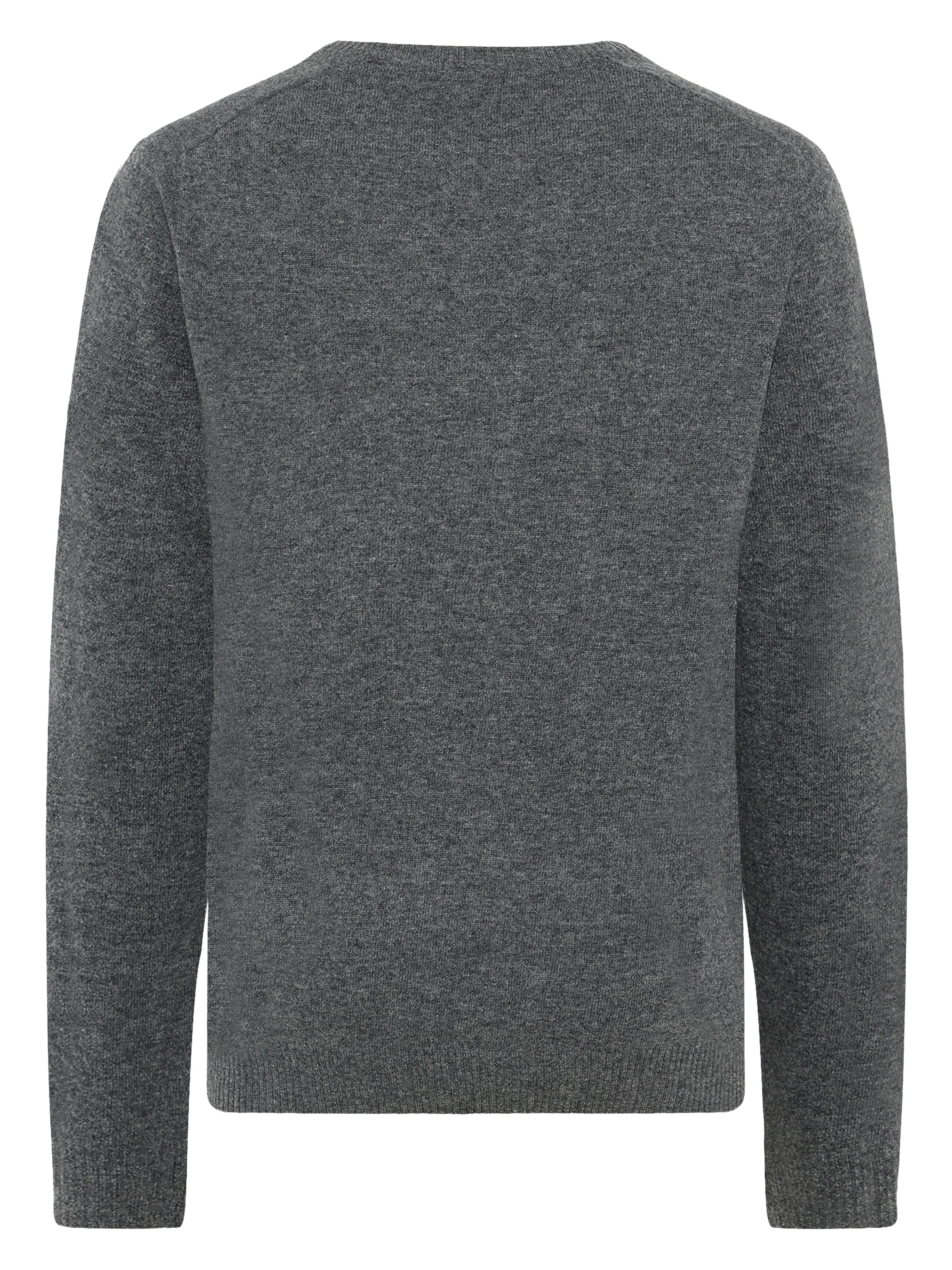 Basic o-neck knit - Dark Grey Melange - Image 6