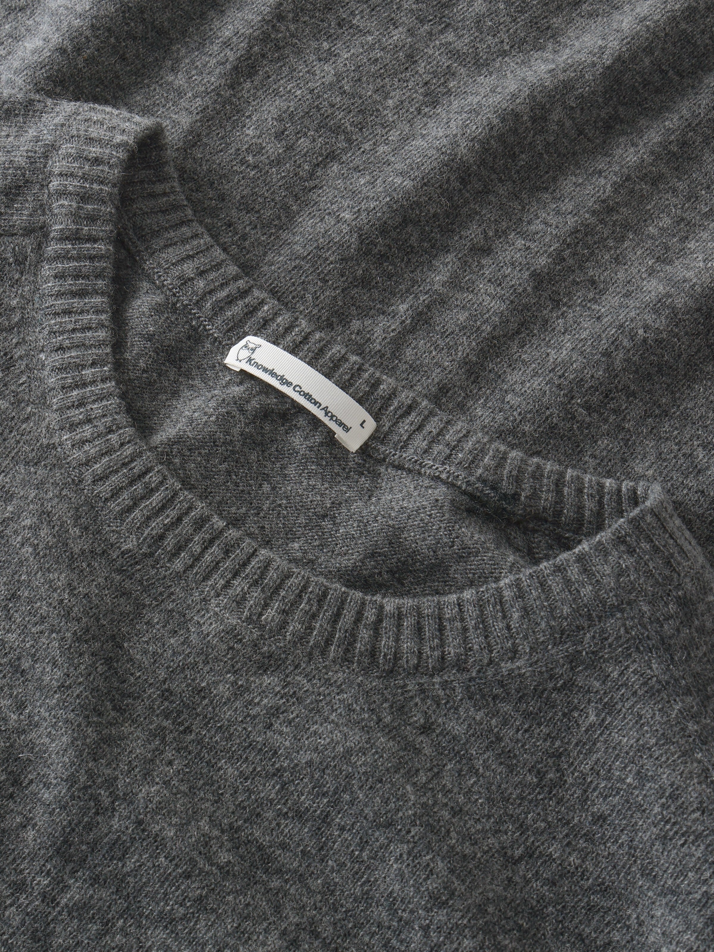 Basic o-neck knit - Dark Grey Melange - Image 7