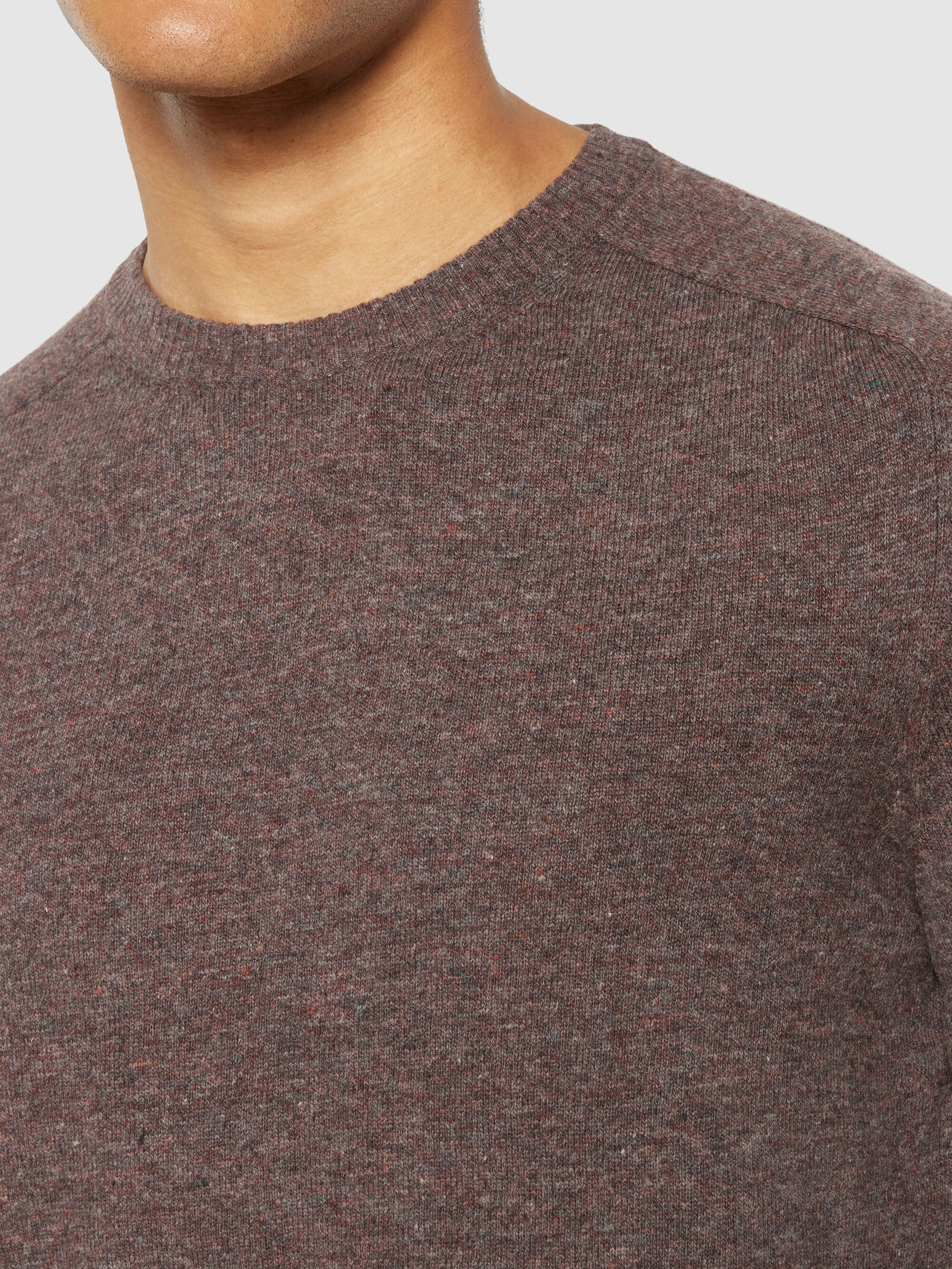 Basic o-neck knit - Demitasse (brown) - Image 5