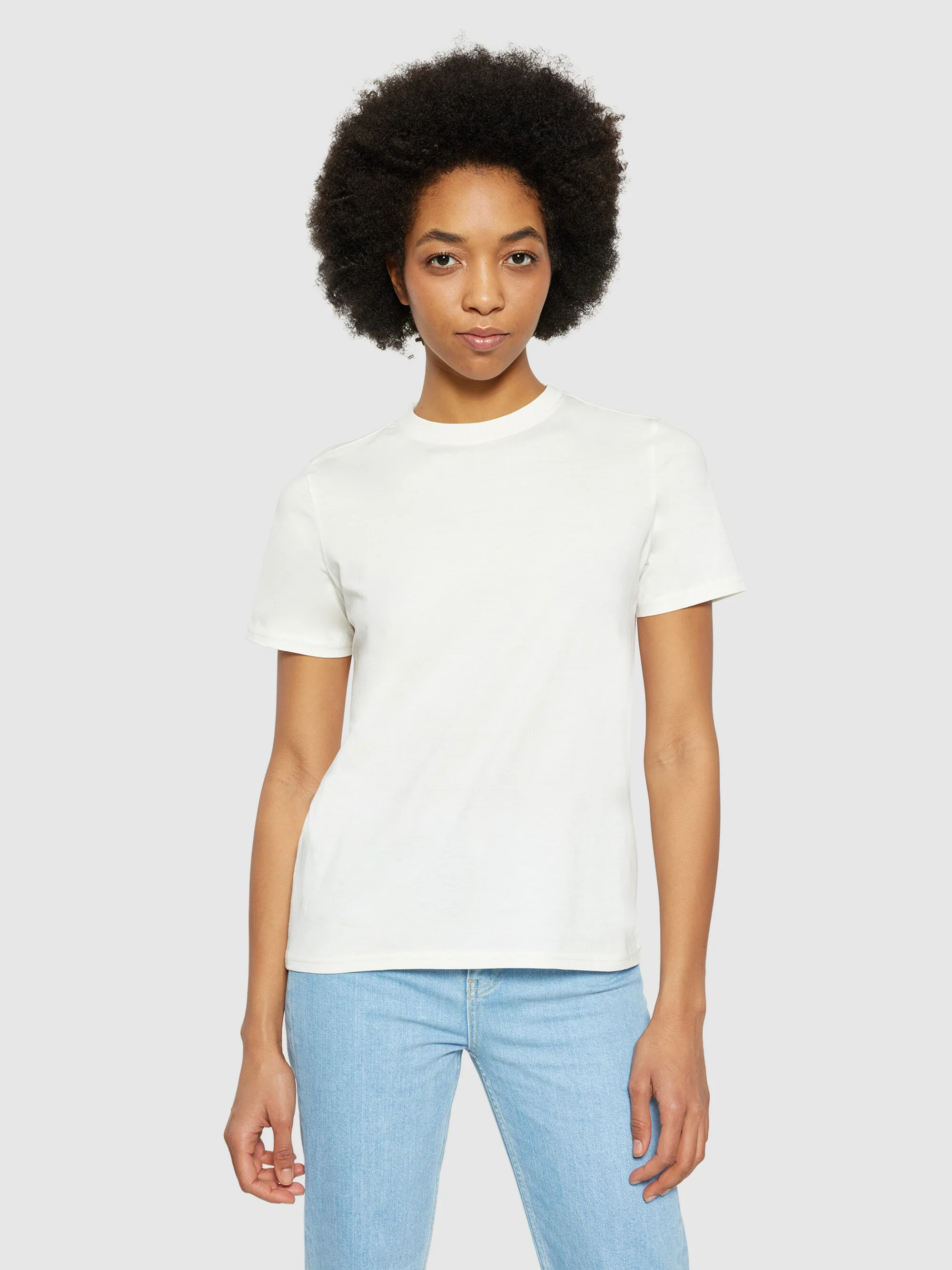 Pima t-shirt - Egret - Image 2