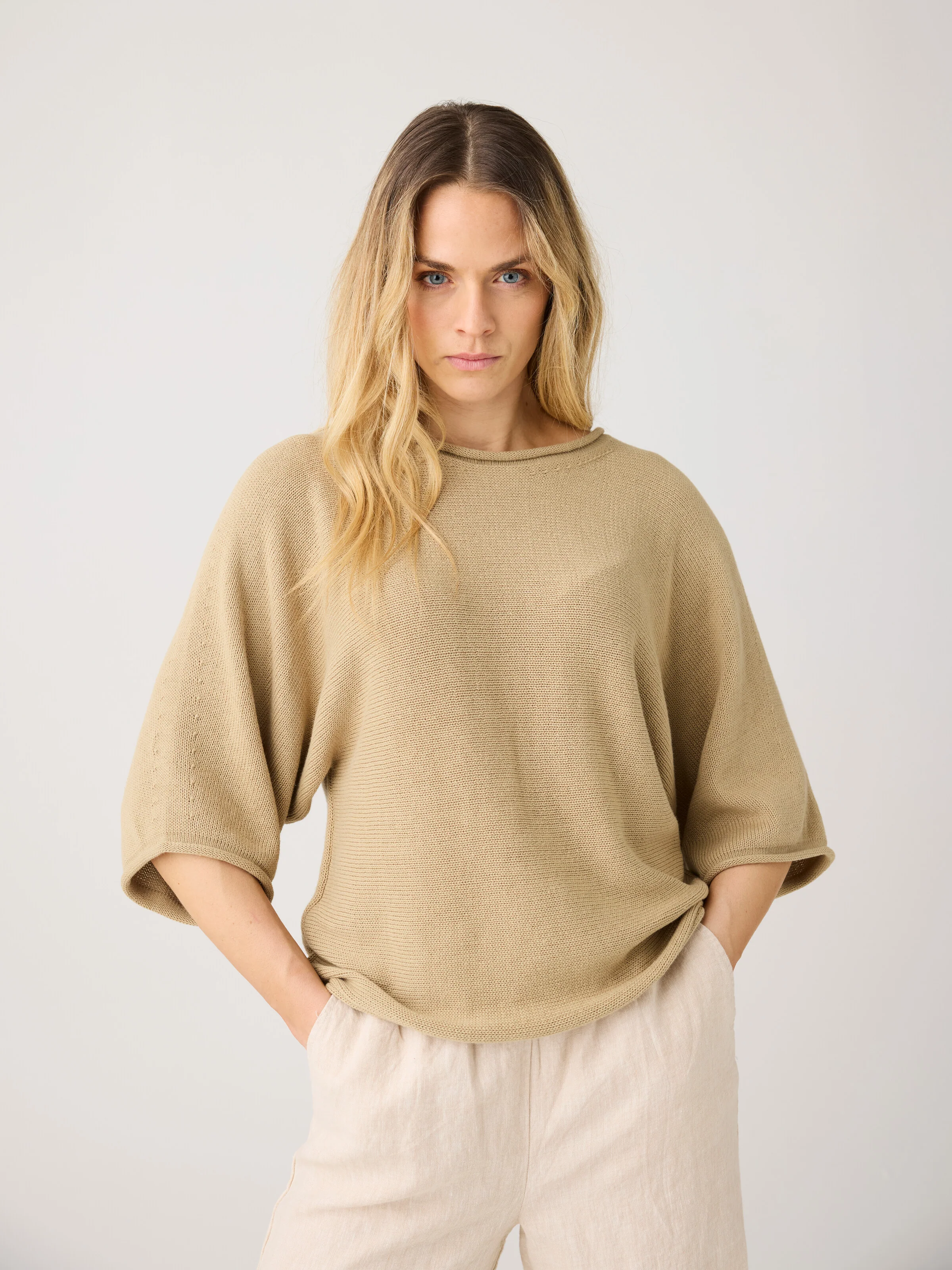 Bat sleeve knit - Twill - Image 2