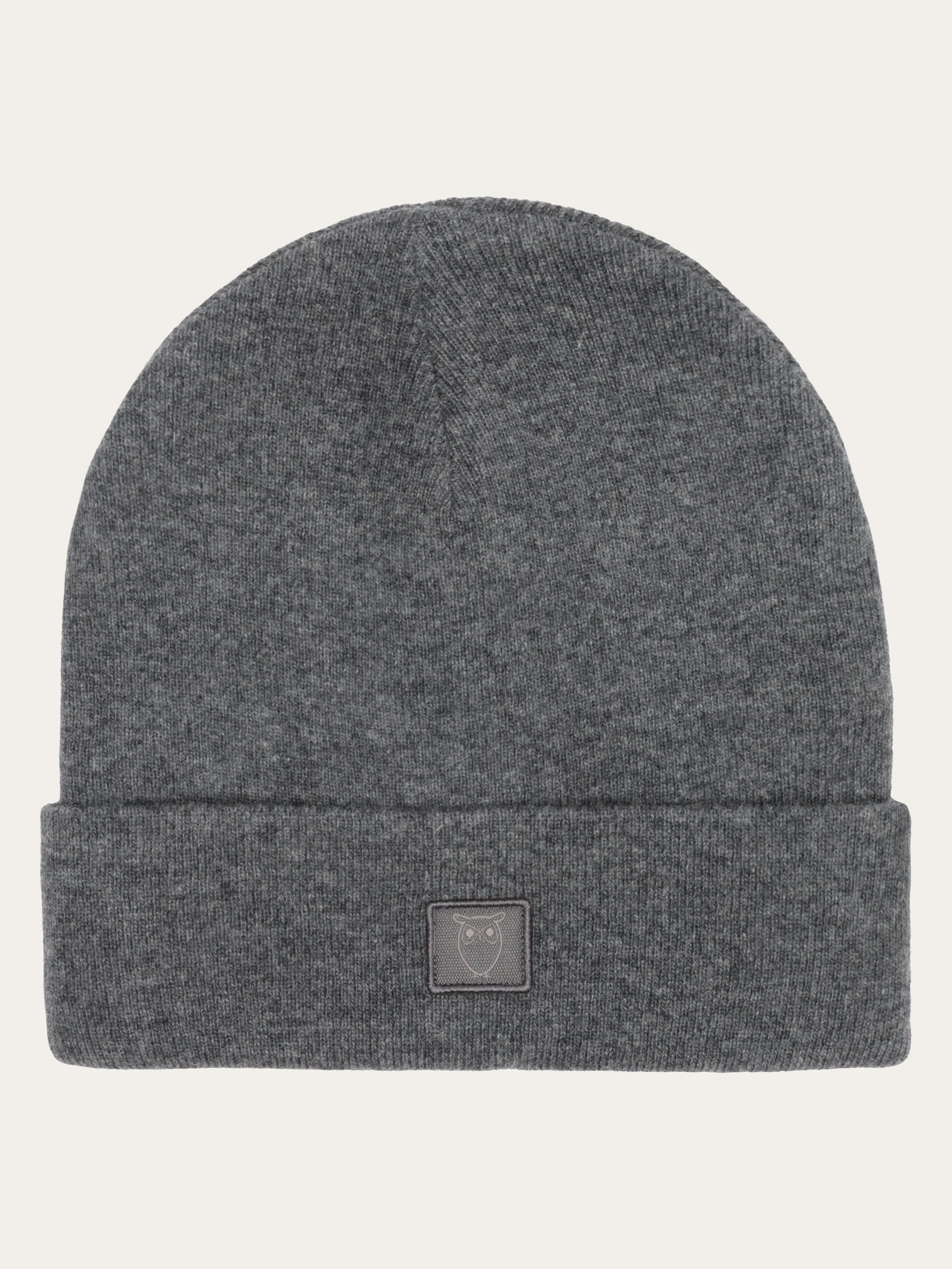 Double layer wool beanie - Dark Grey Melange - Image 3