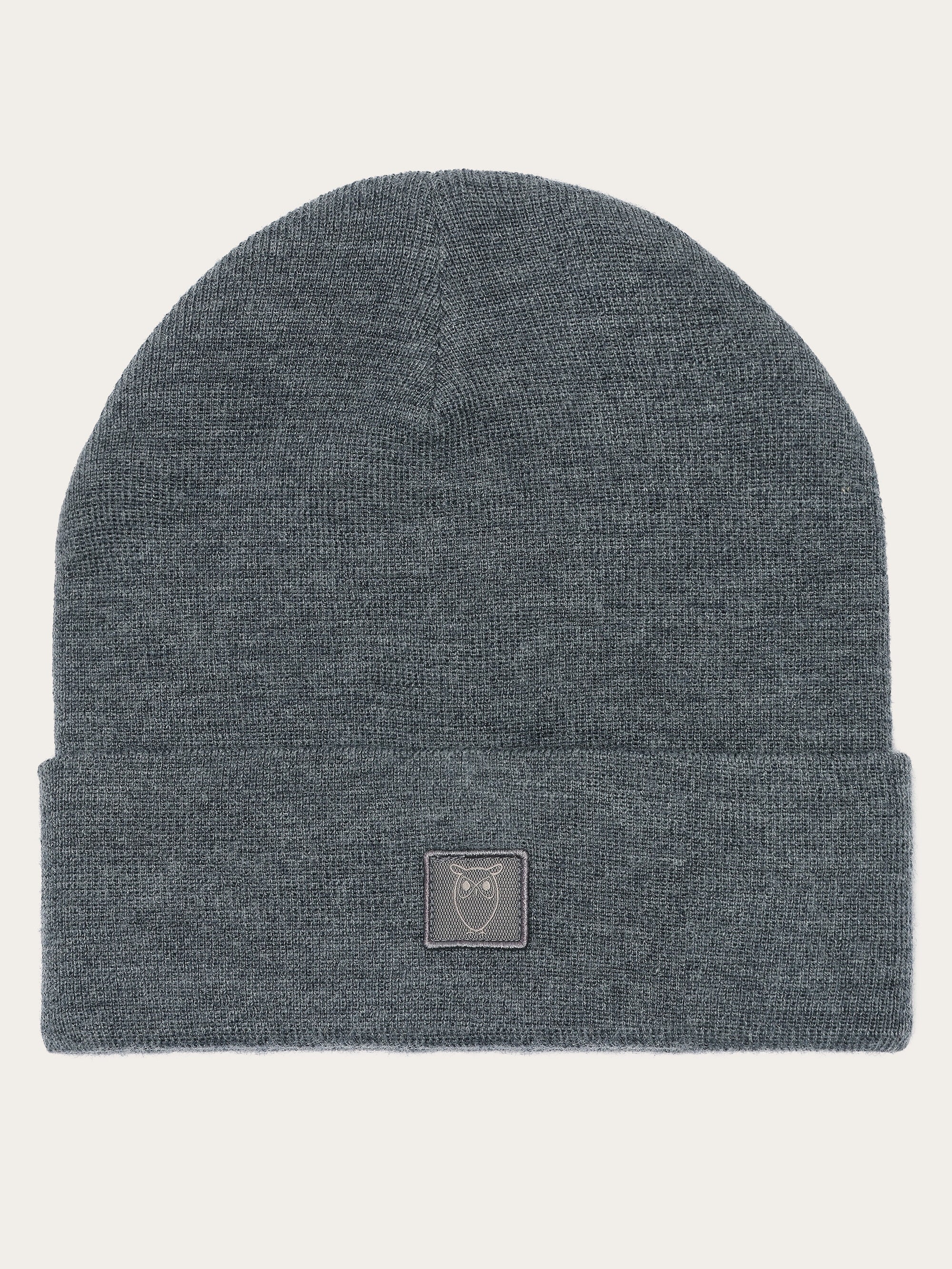 Double layer wool beanie - Dark Grey Melange - Image 5
