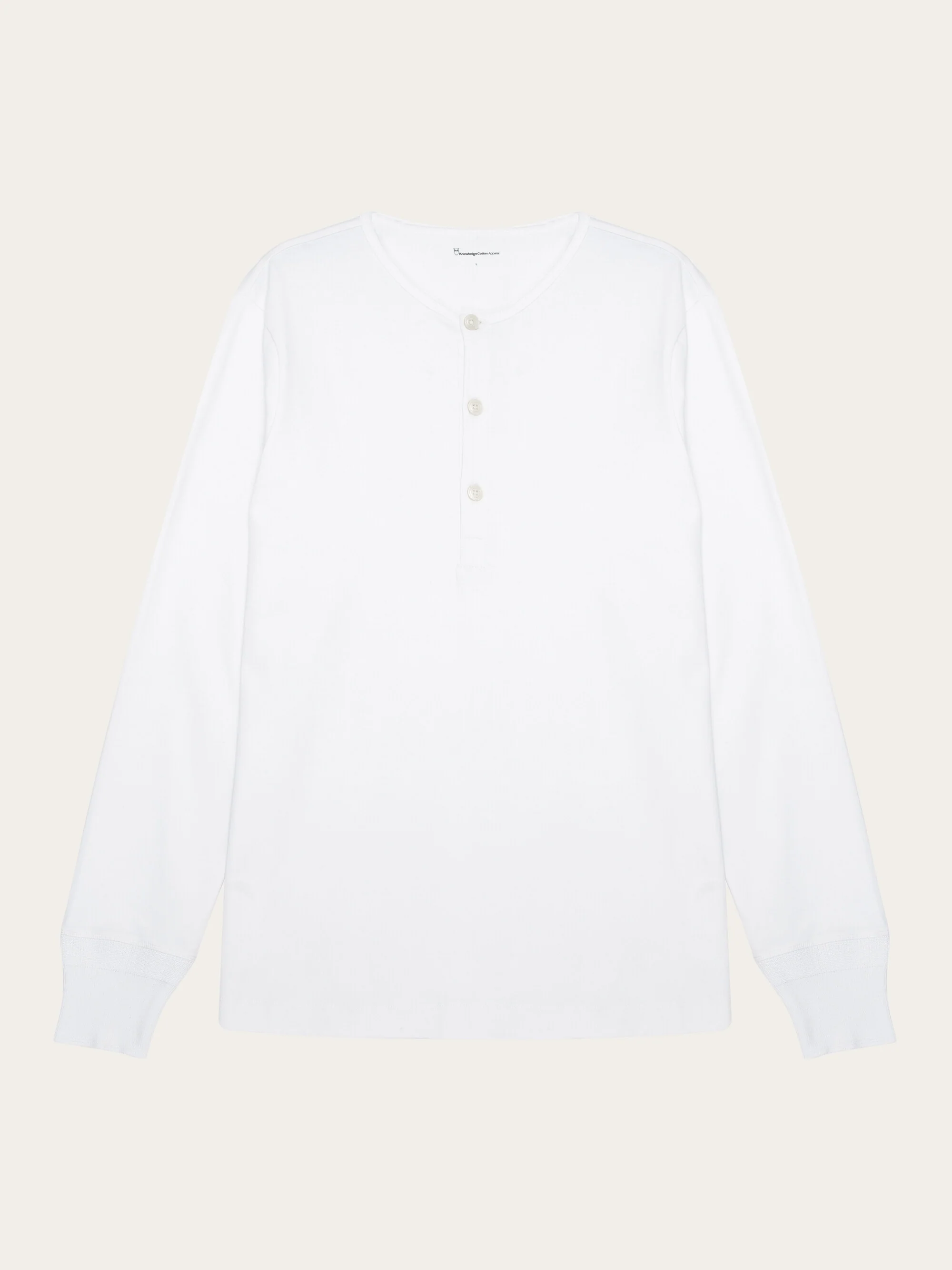 Heavy jersey henley shirt - Bright White