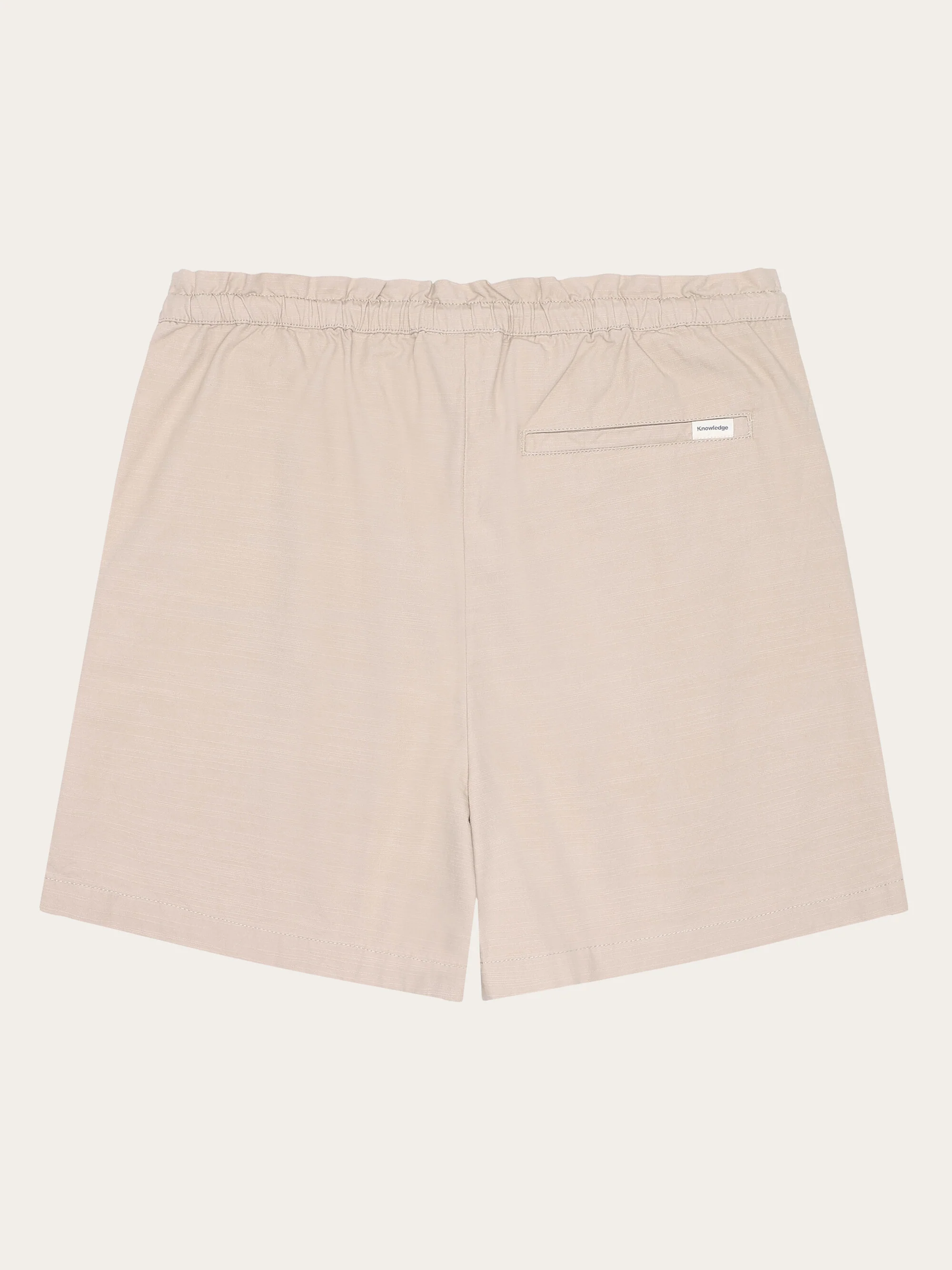 Boardwalk slub shorts with elastic waist - GOTS/Vegan - Light feather gray - Image 3