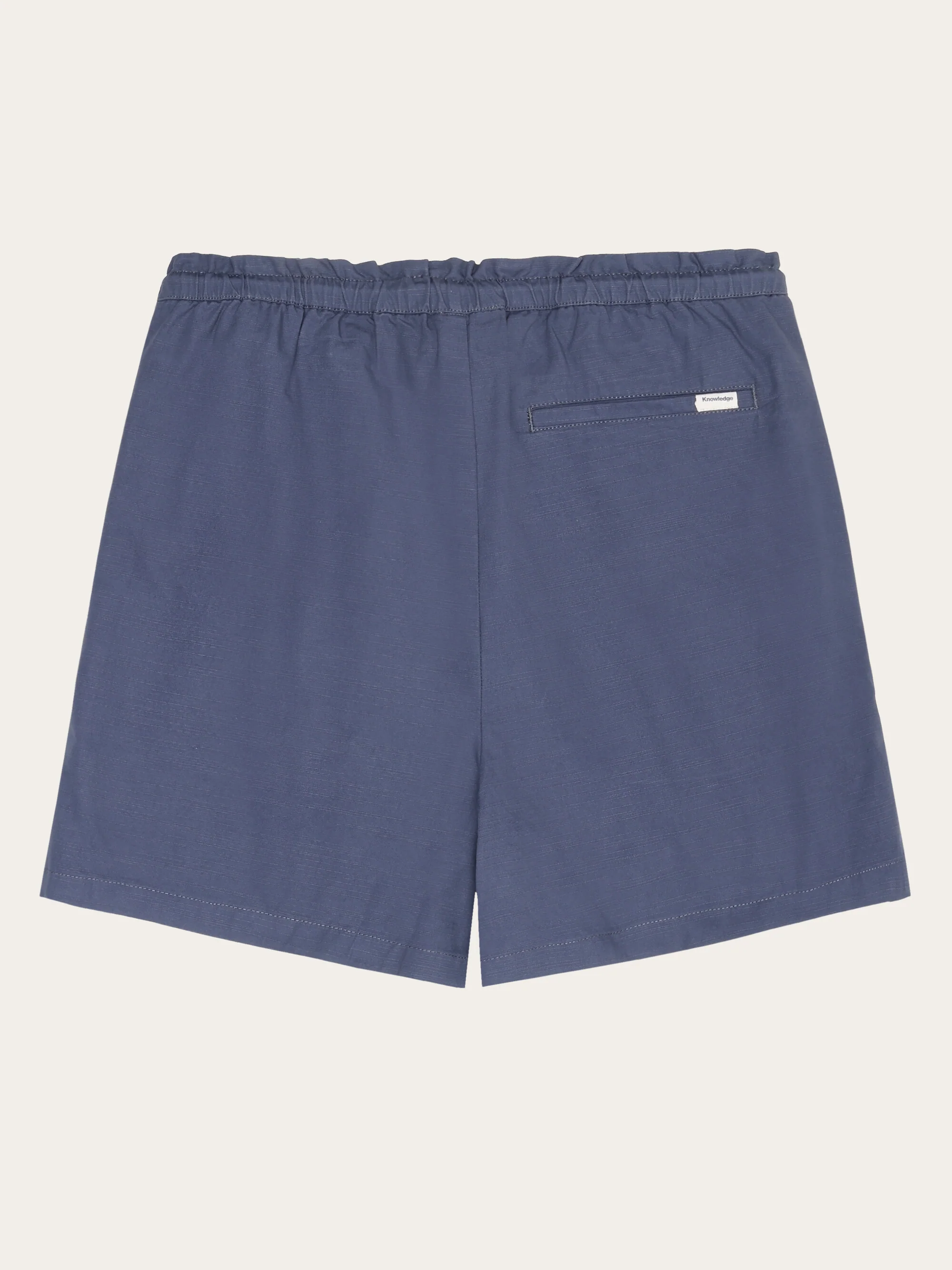 Boardwalk slub shorts with elastic waist - GOTS/Vegan - Vintage Indigo - Image 3