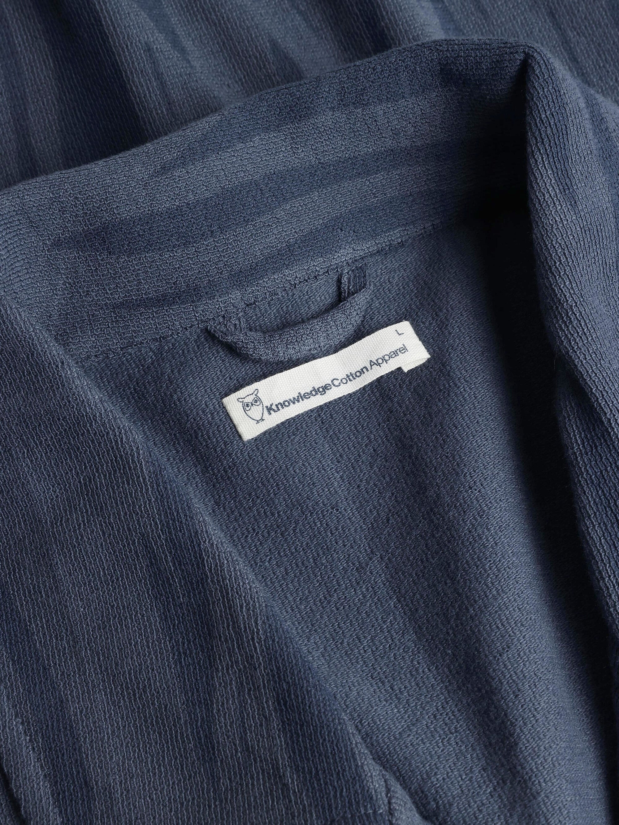 Bouclé loose fit Northern Lights short sleeve shirt - GOTS/Vegan - Blue - Image 4