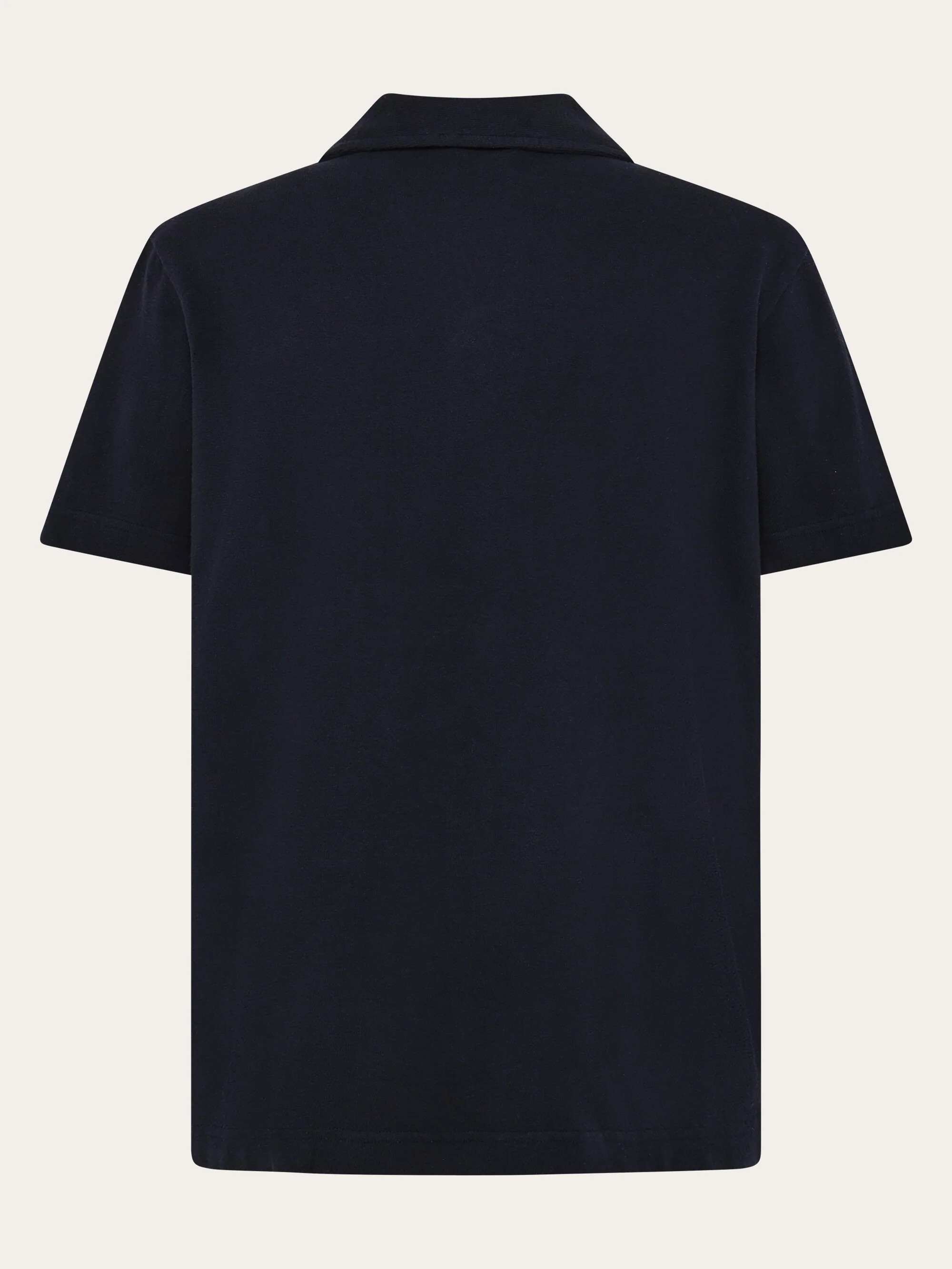 Relaxed bouclé short sleeve shirt - Night Sky - Image 4