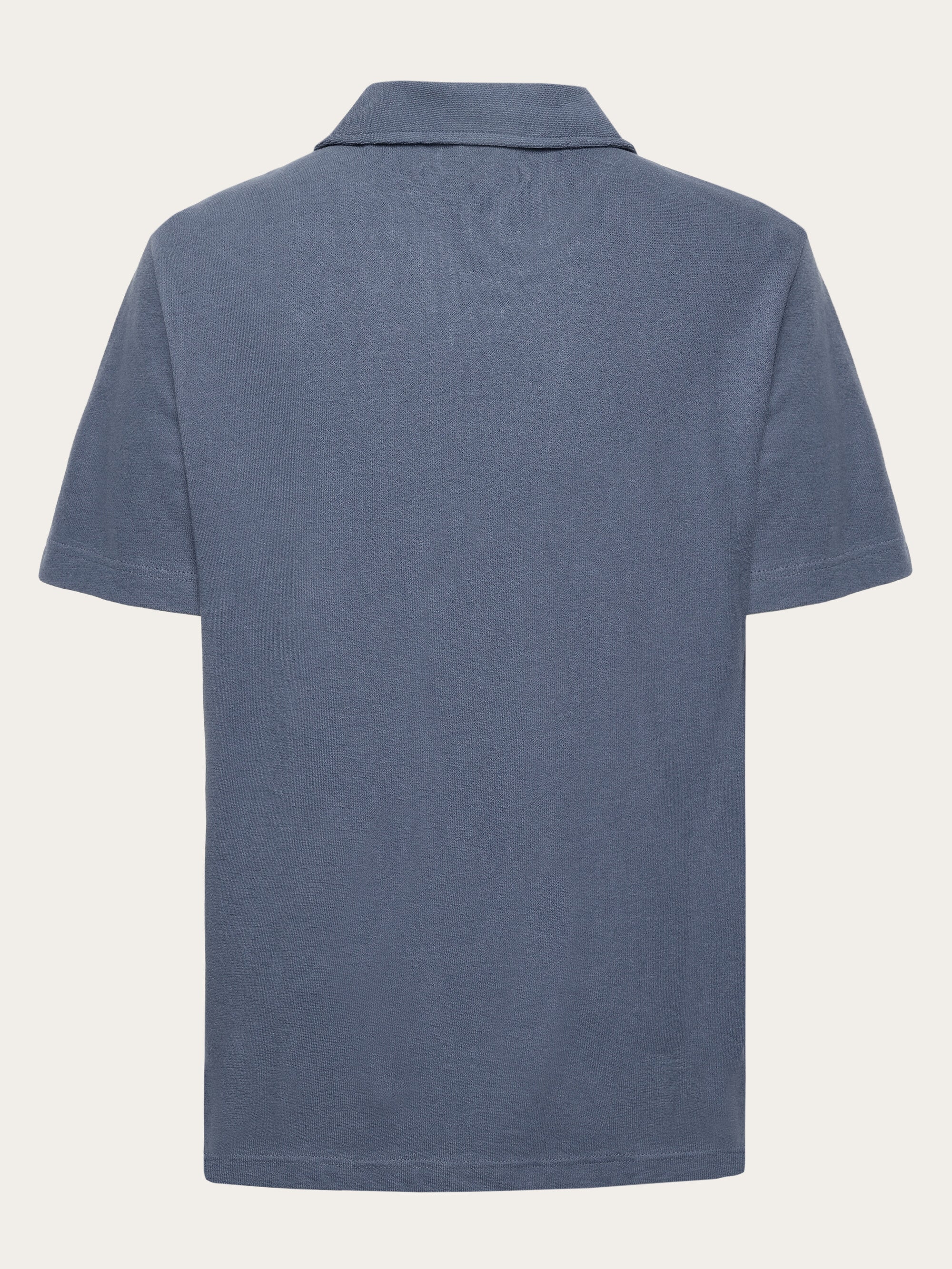 Relaxed bouclé short sleeve shirt - Vintage Indigo - Image 2