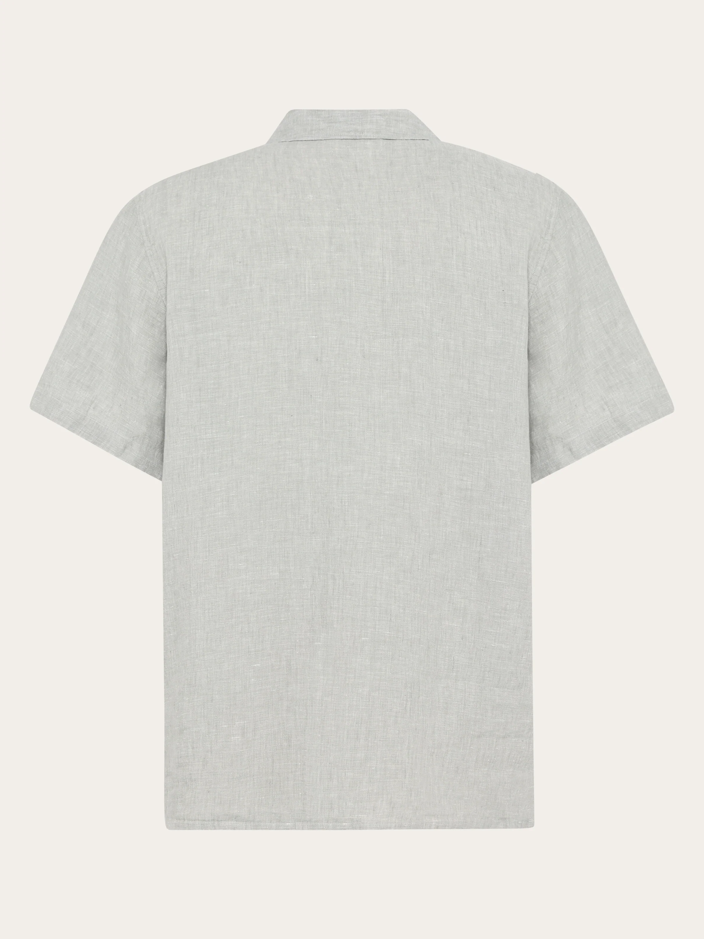 Box fit short sleeved linen shirt - Yarndyed Ultimate Grey - Image 3