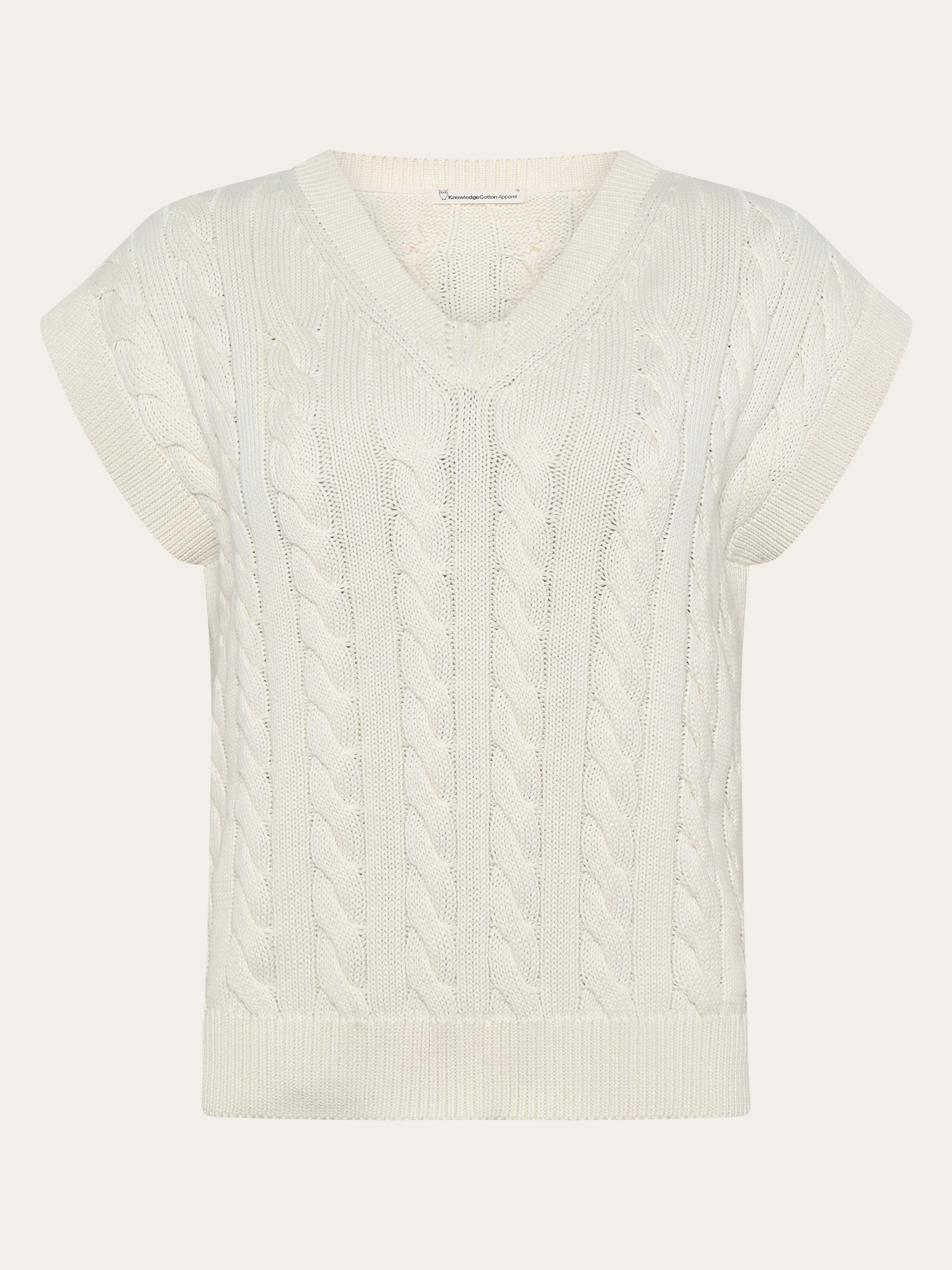 Cable knit vest - Egret