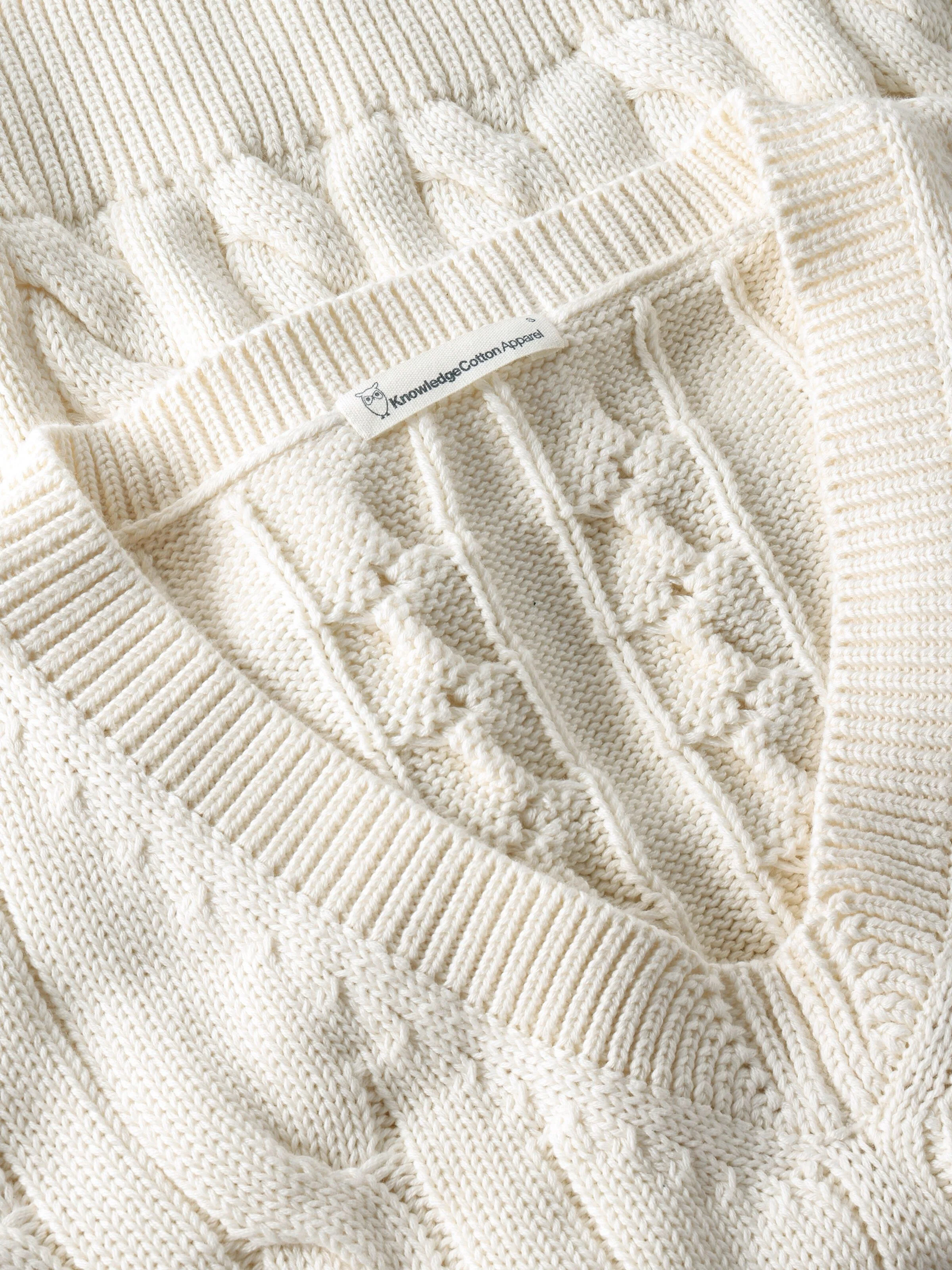 Cable knit vest - Egret - Image 4