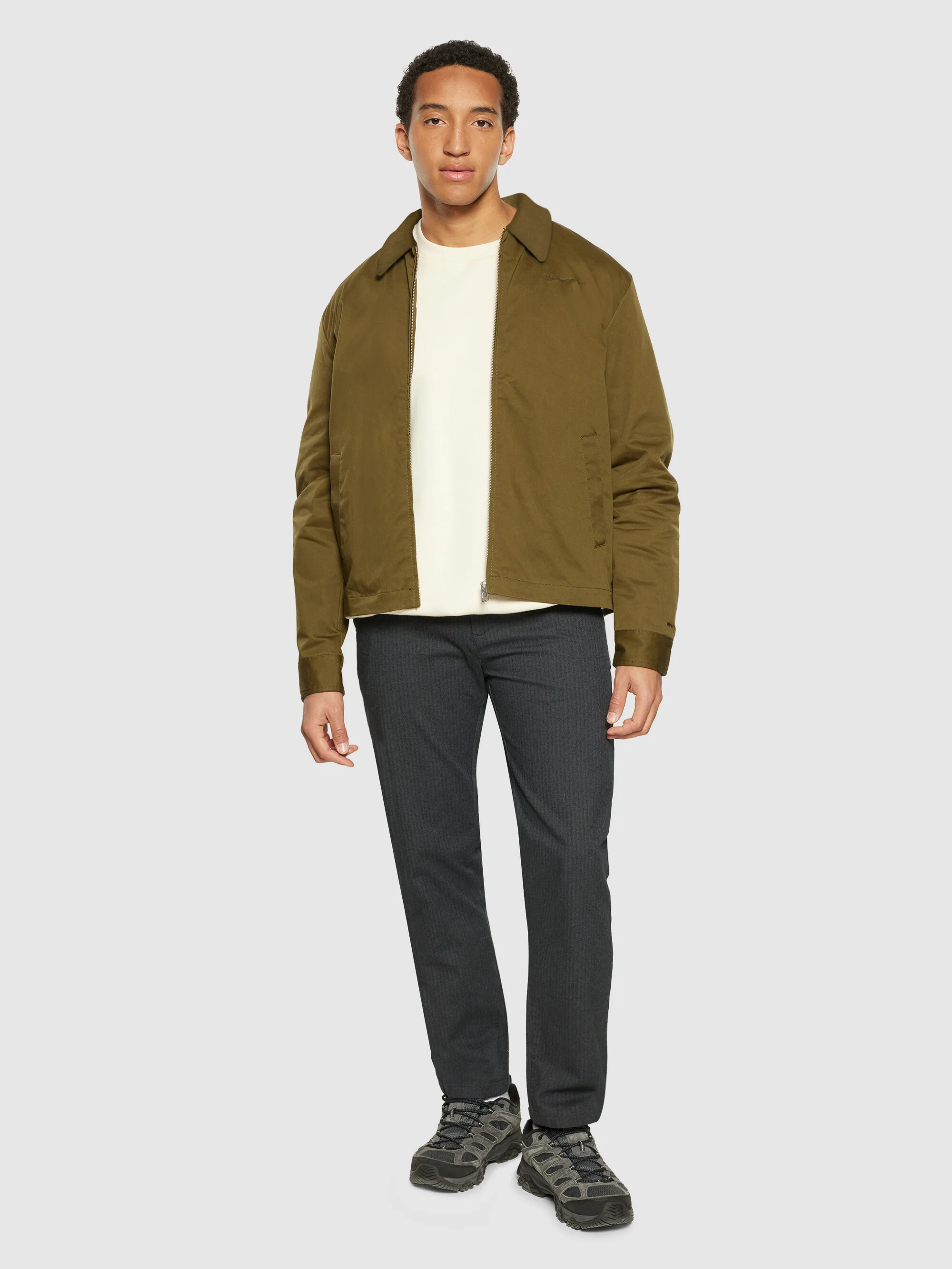 Canvas bomber jacket - GOTS - Dark Olive - Image 4