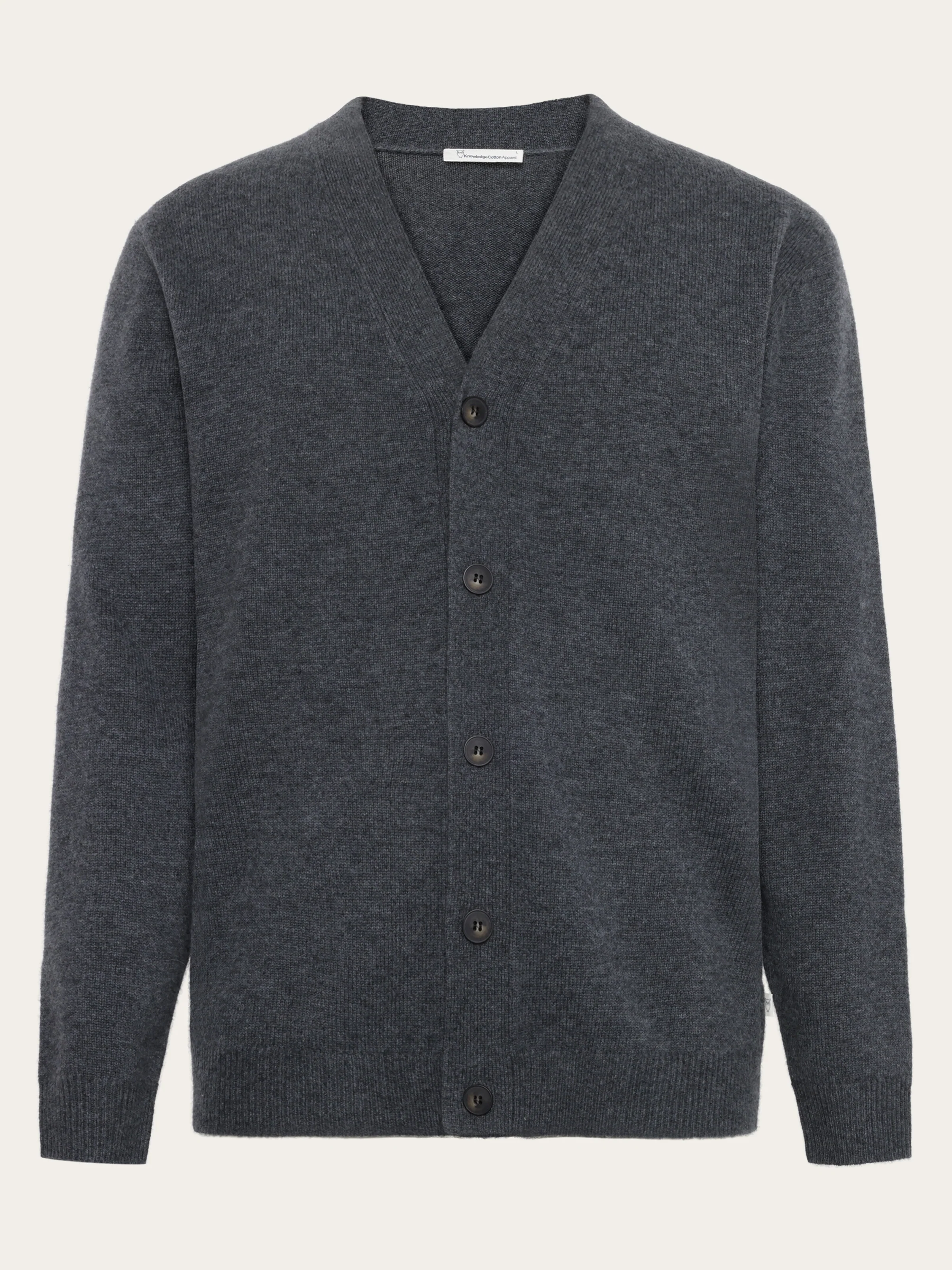 Cashmere Cardigan Knit RWS - Dark Grey Melange