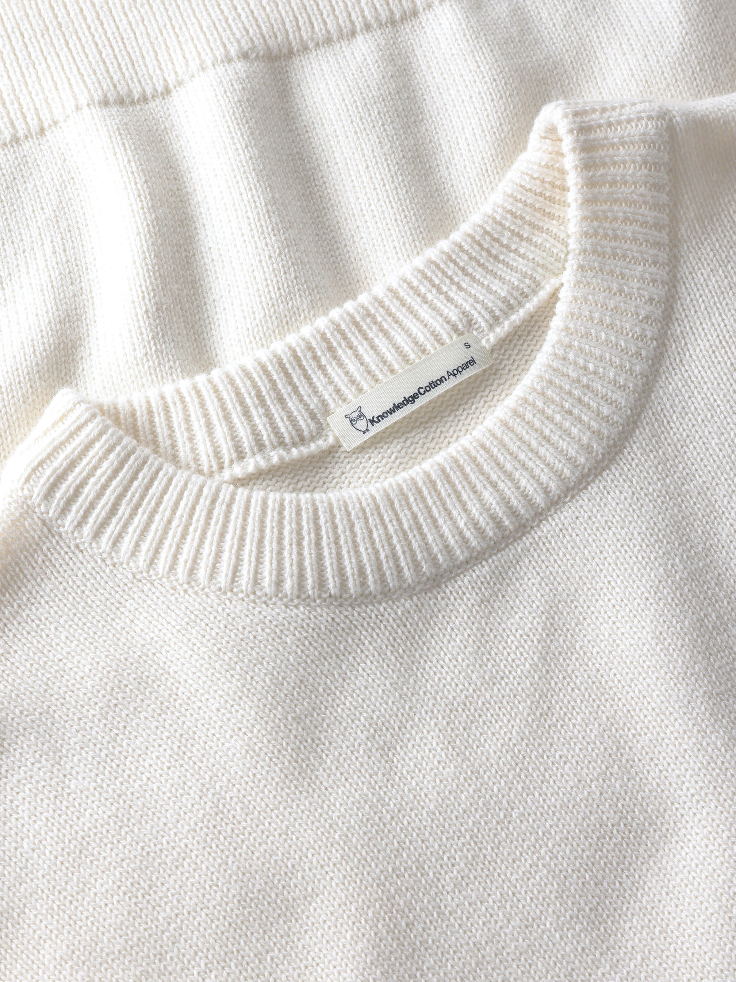 Cashmere crew neck sweater - Egret - Image 2