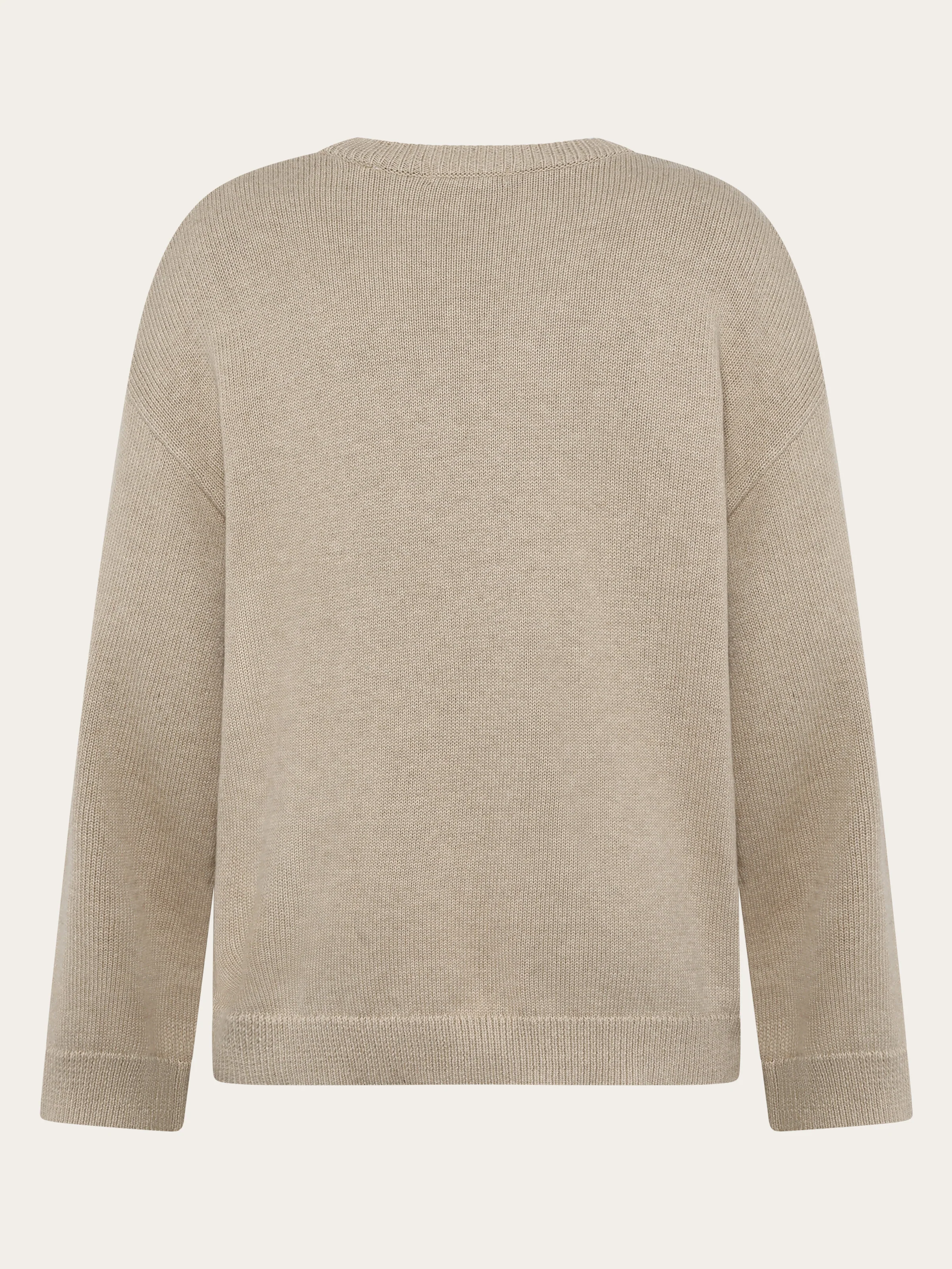Cashmere crew neck sweater - Light feather gray - Image 2