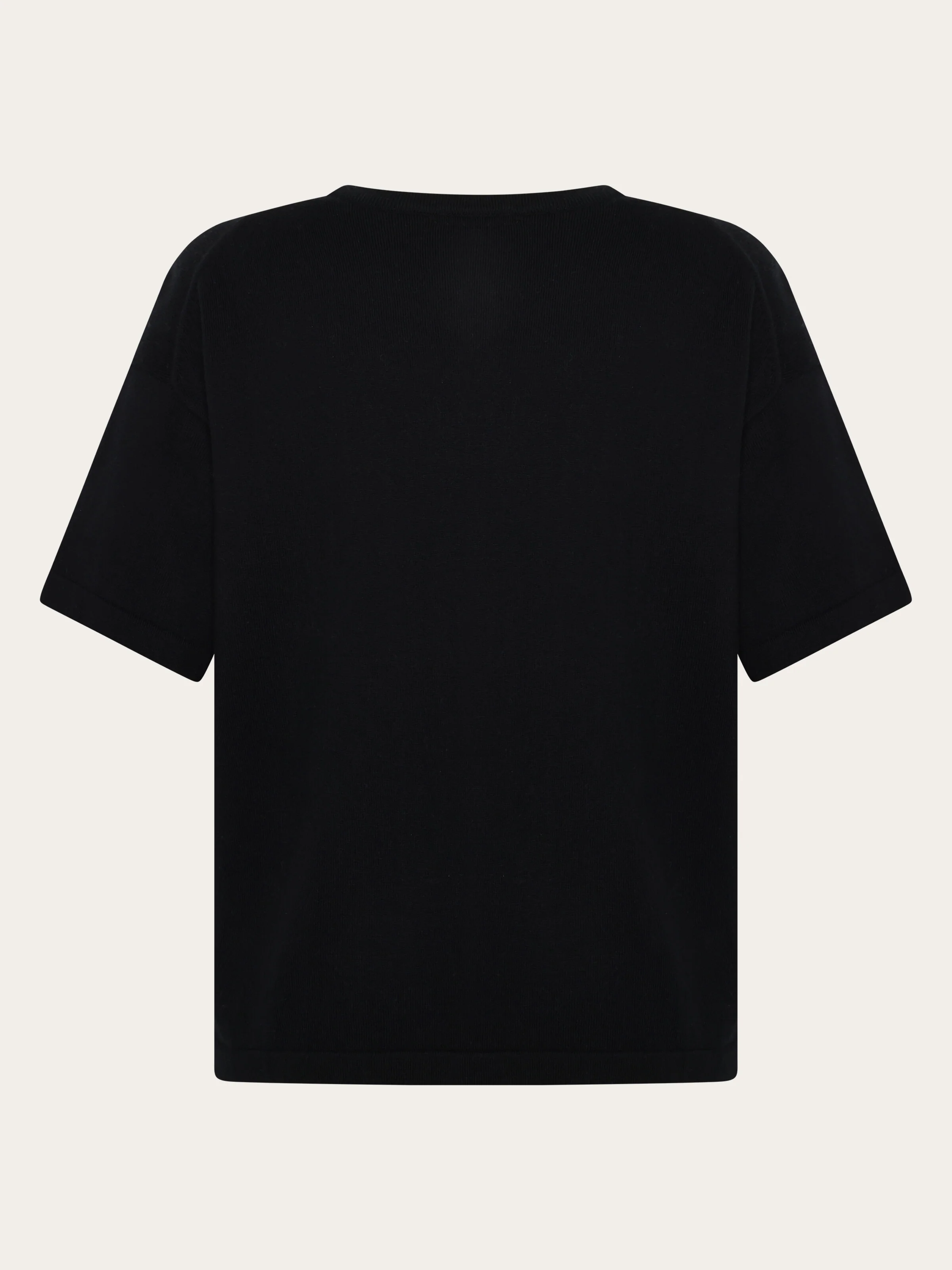 Cashmere knit t-shirt - Black Jet - Image 3