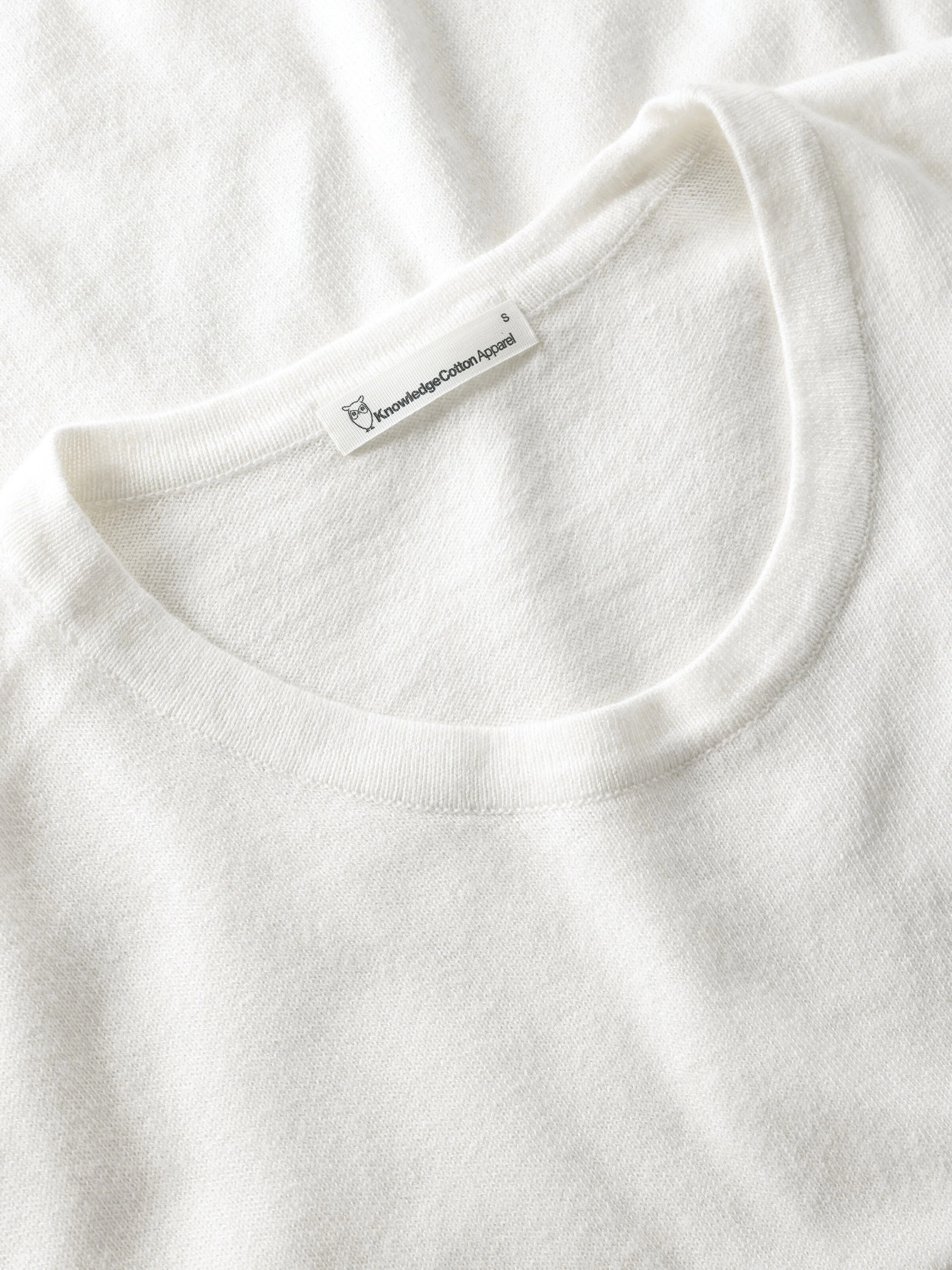 Cashmere knit t-shirt - Egret - Image 2