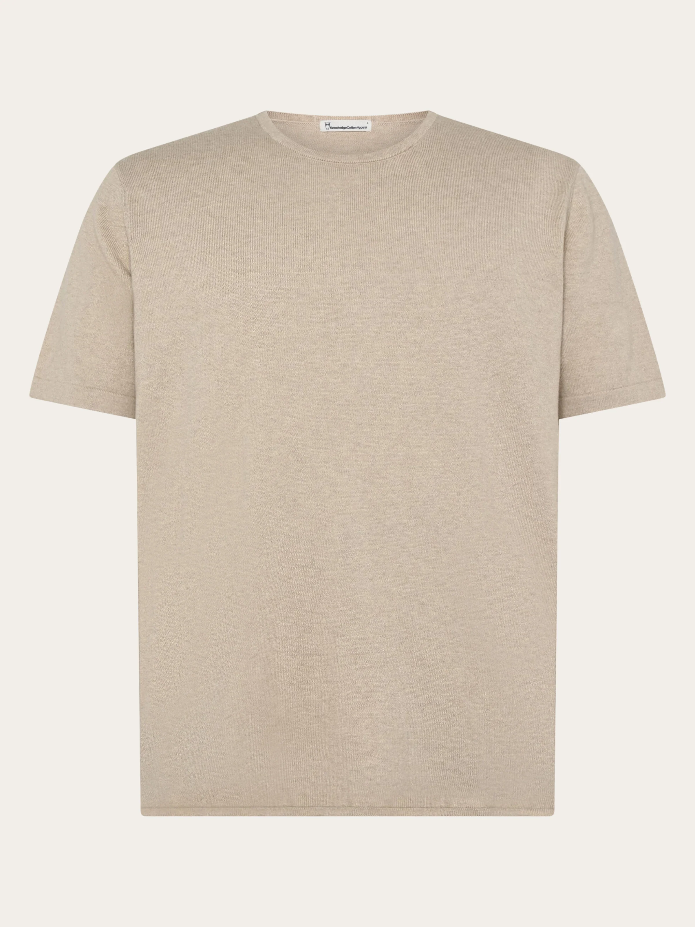 Cashmere knit t-shirt - Light feather gray