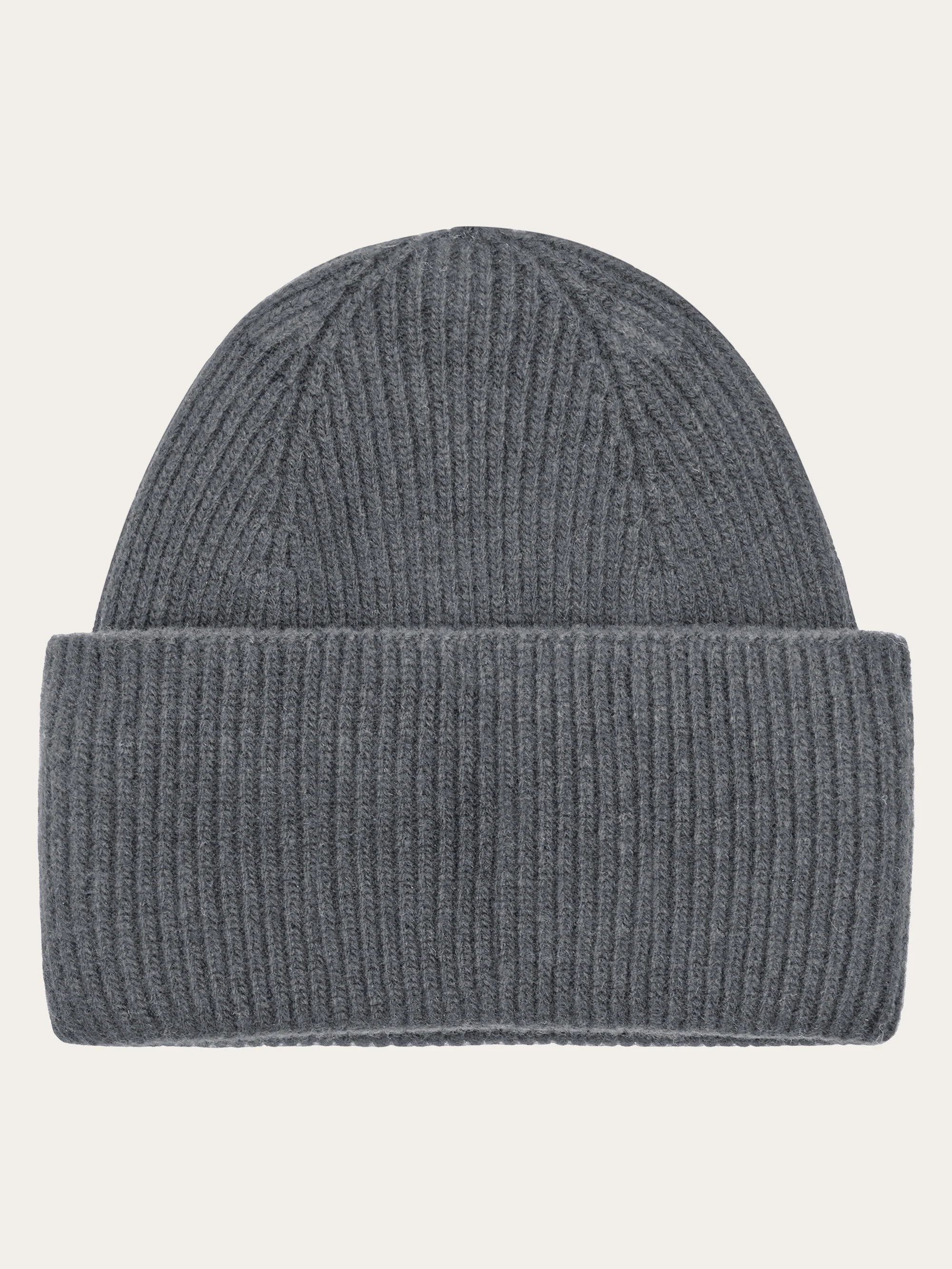 Cashmere Rib Beanie RWS - Dark Grey Melange