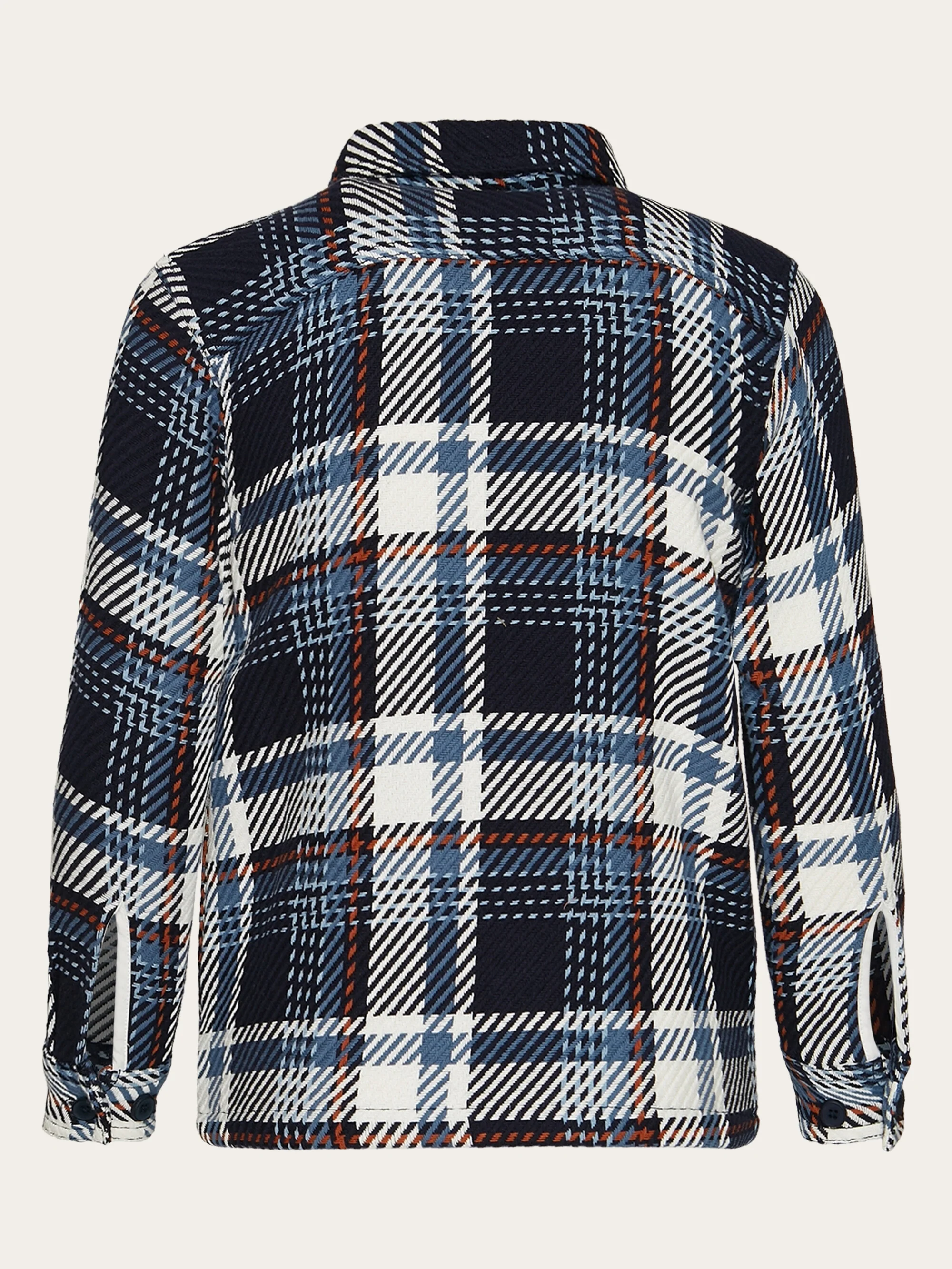 Checked overshirt - GOTS/Vegan - blue check - Image 2