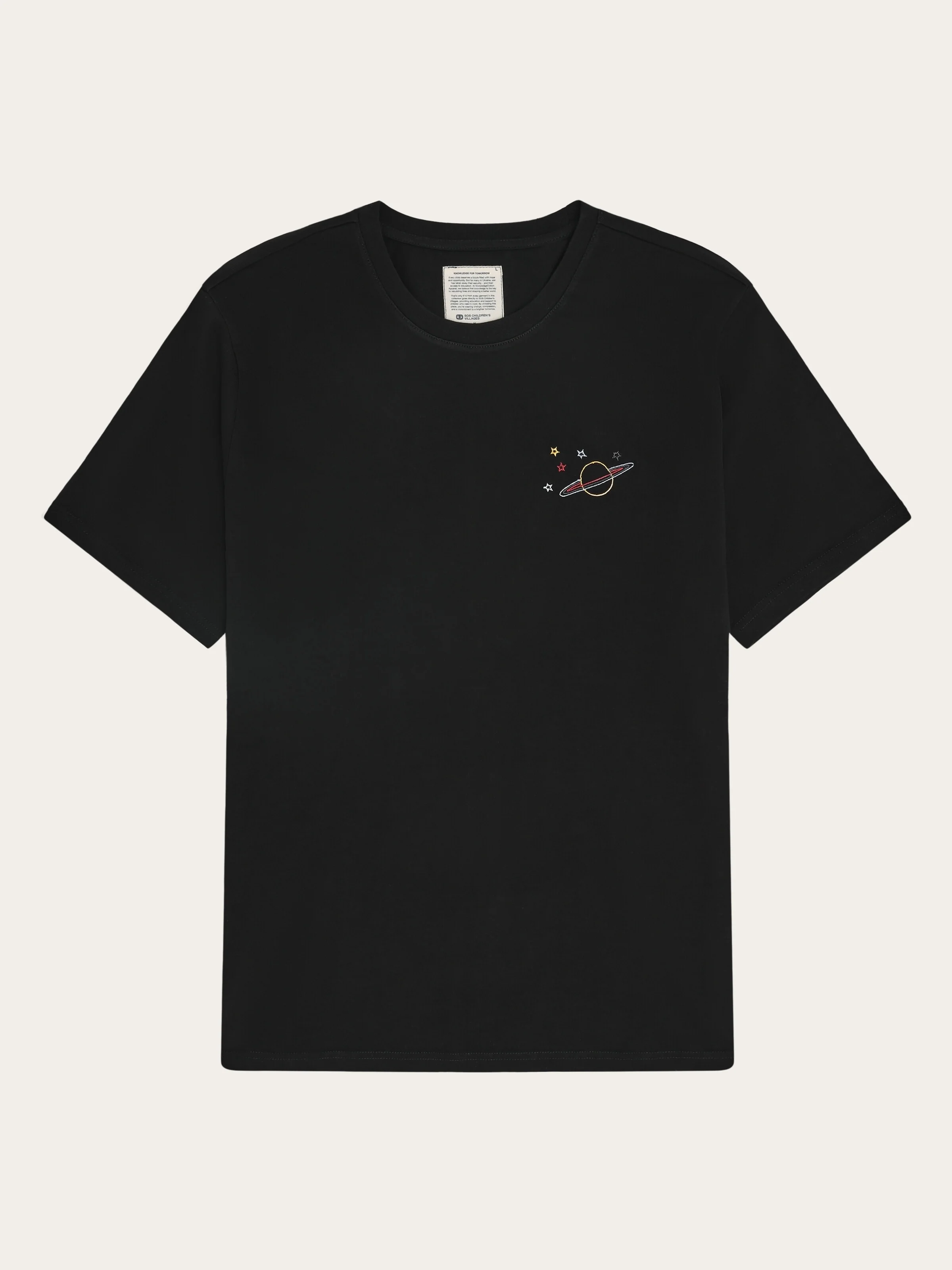 Chest embroidery t-shirt - Black Jet