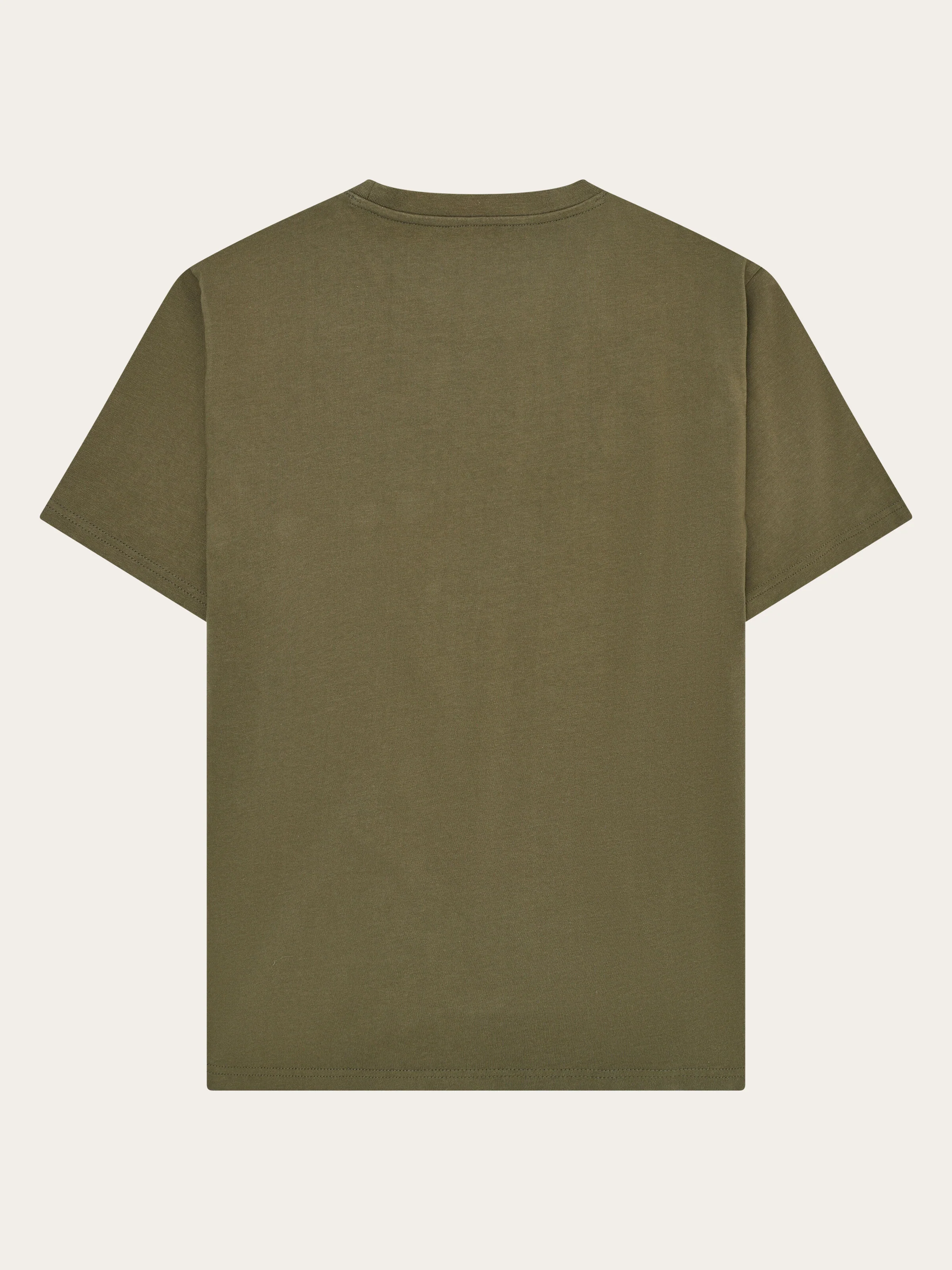 Chest print t-shirt - Burned Olive - Image 3