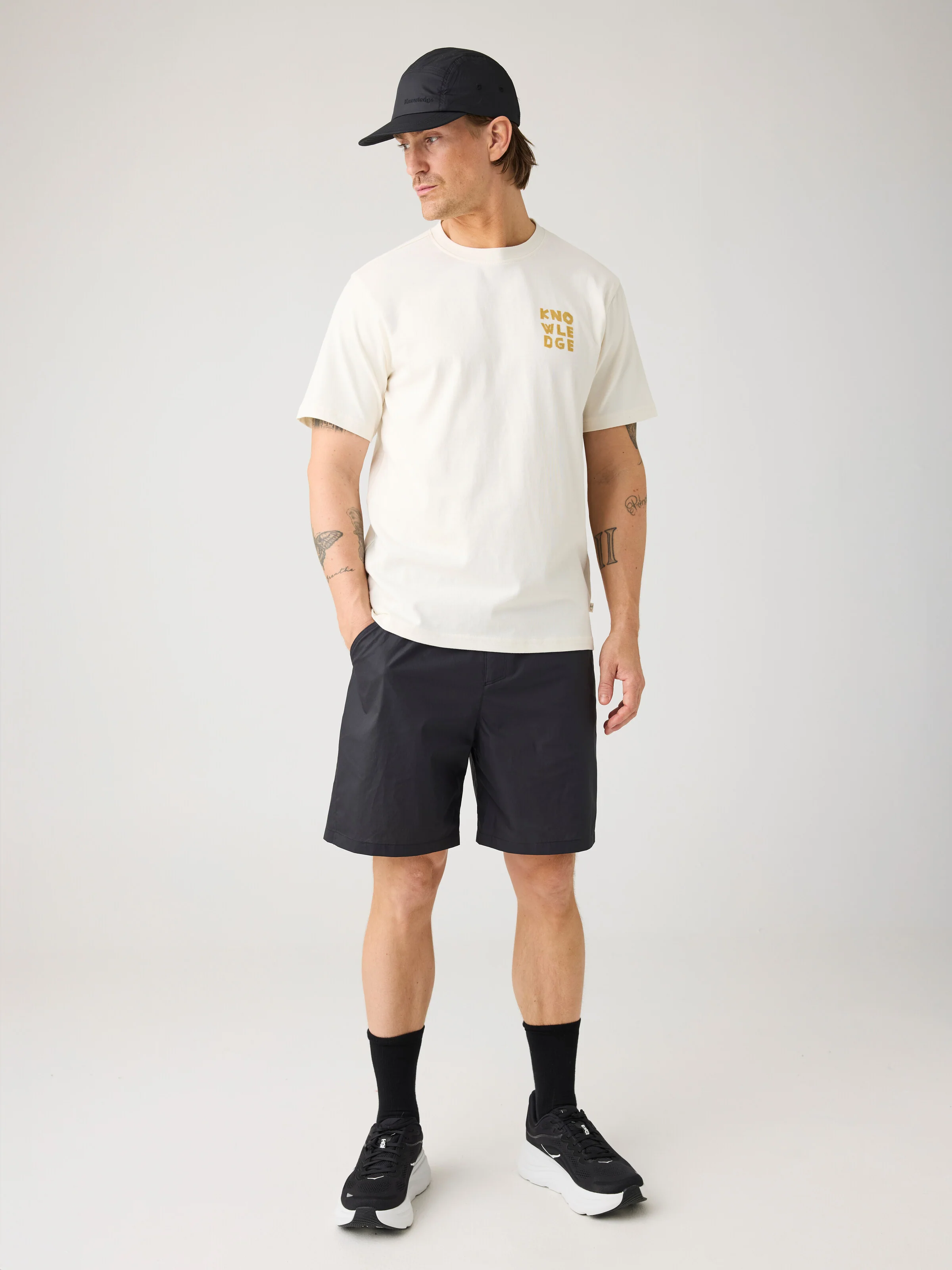 Chest print t-shirt - Egret - Image 3