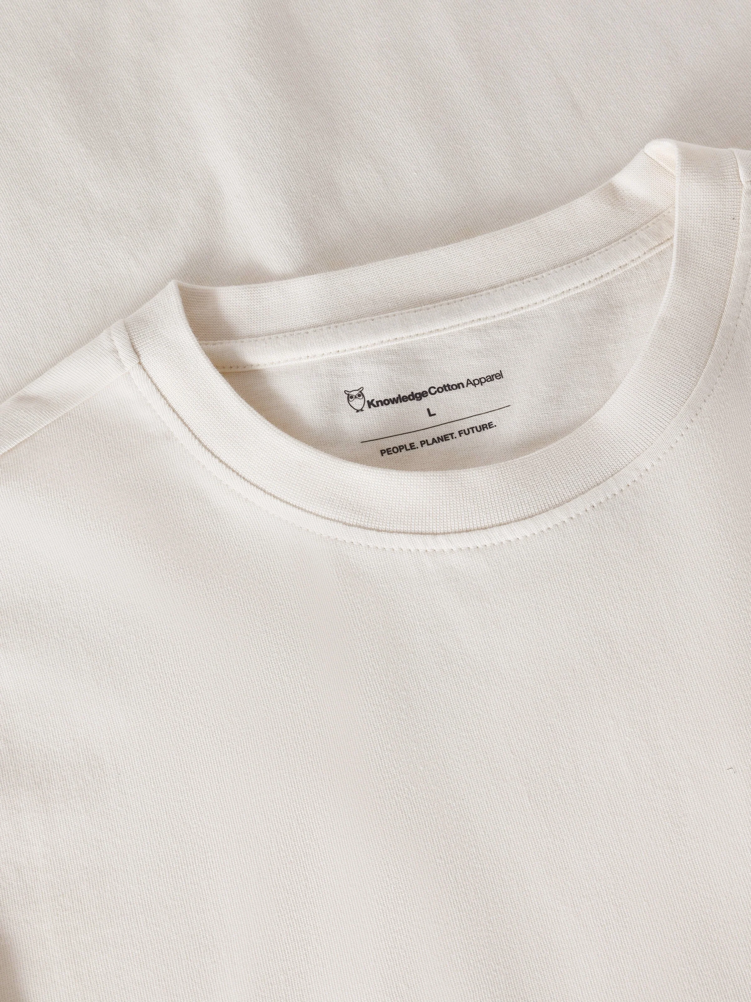 Chest print t-shirt - Egret - Image 4