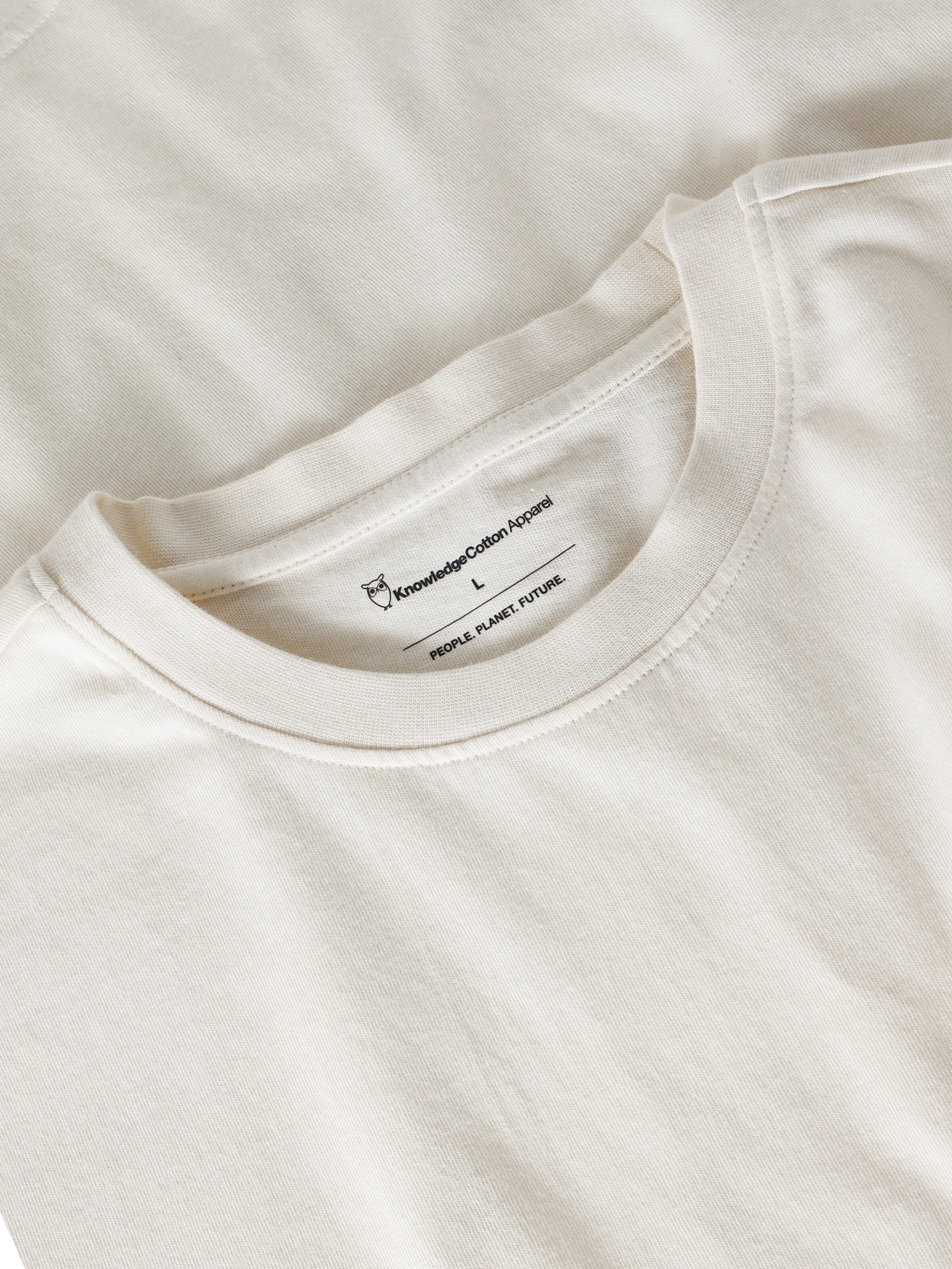 Chest print t-shirt - Egret - Image 5