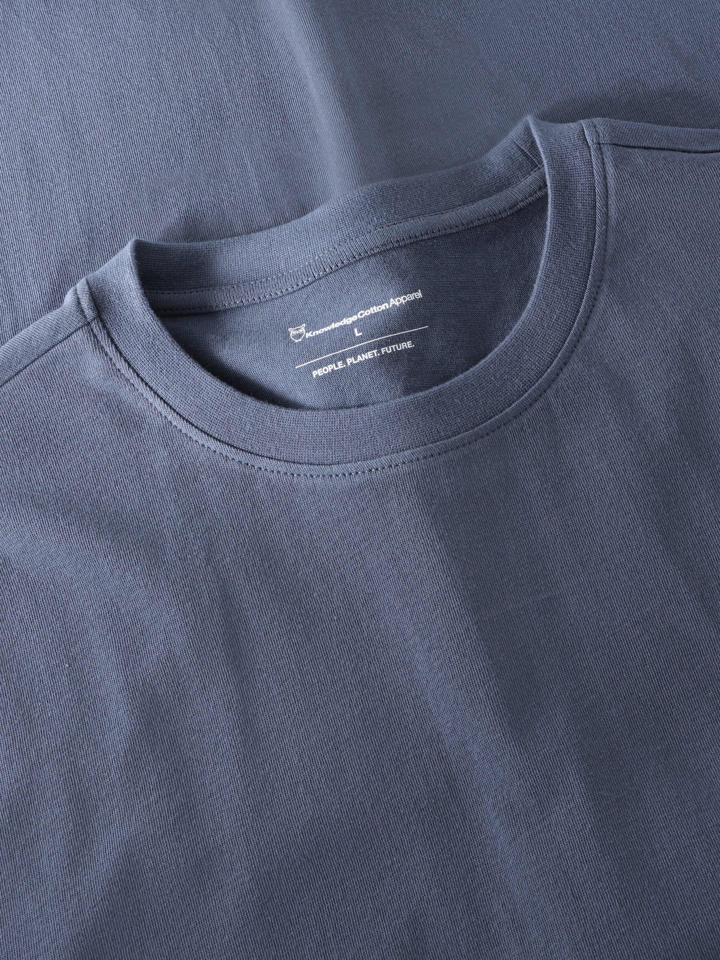 Chest print t-shirt - Vintage Indigo - Image 2
