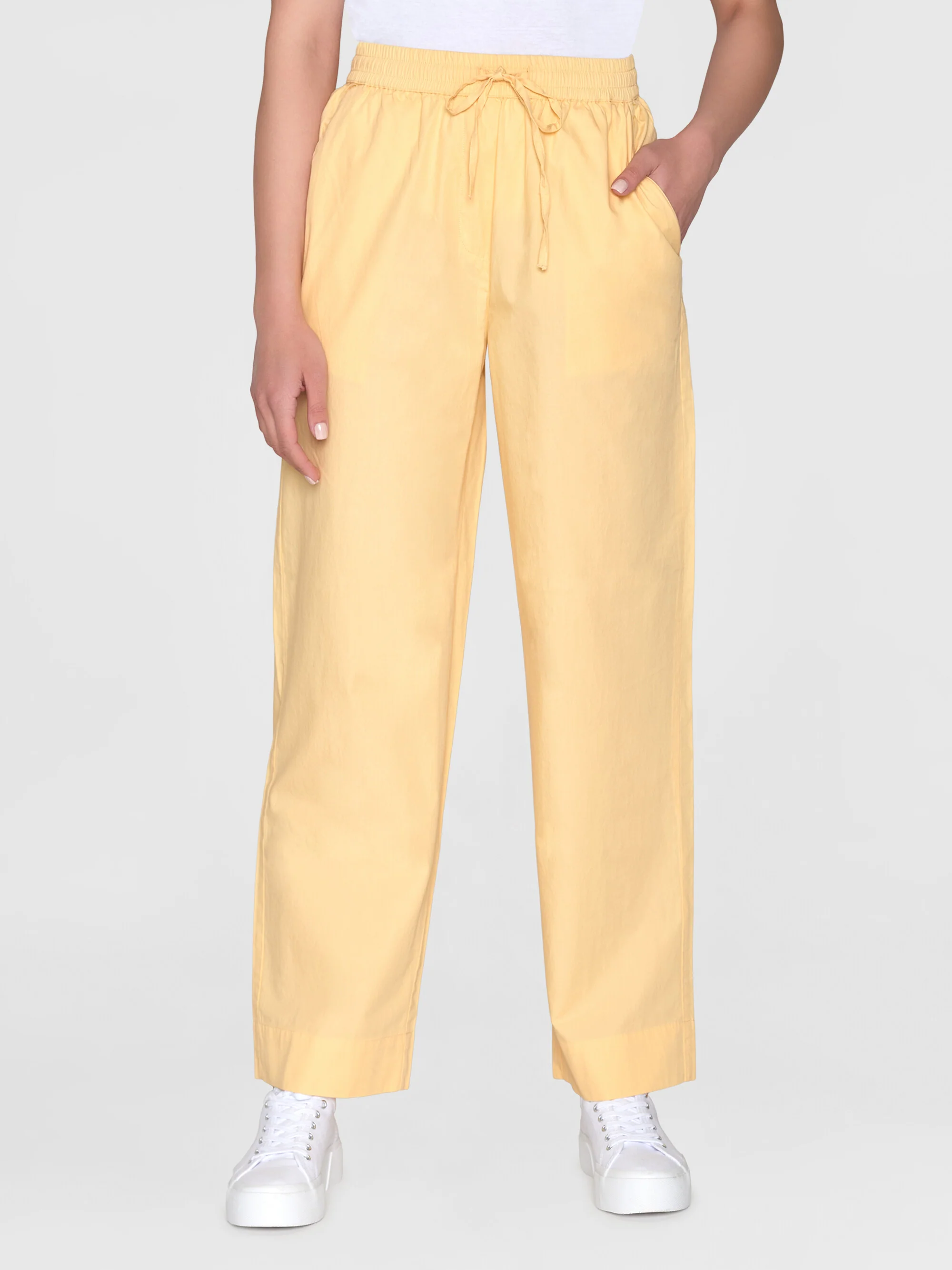 CHLOE barrel high-rise poplin elastic waistband pants - Impala - Image 2