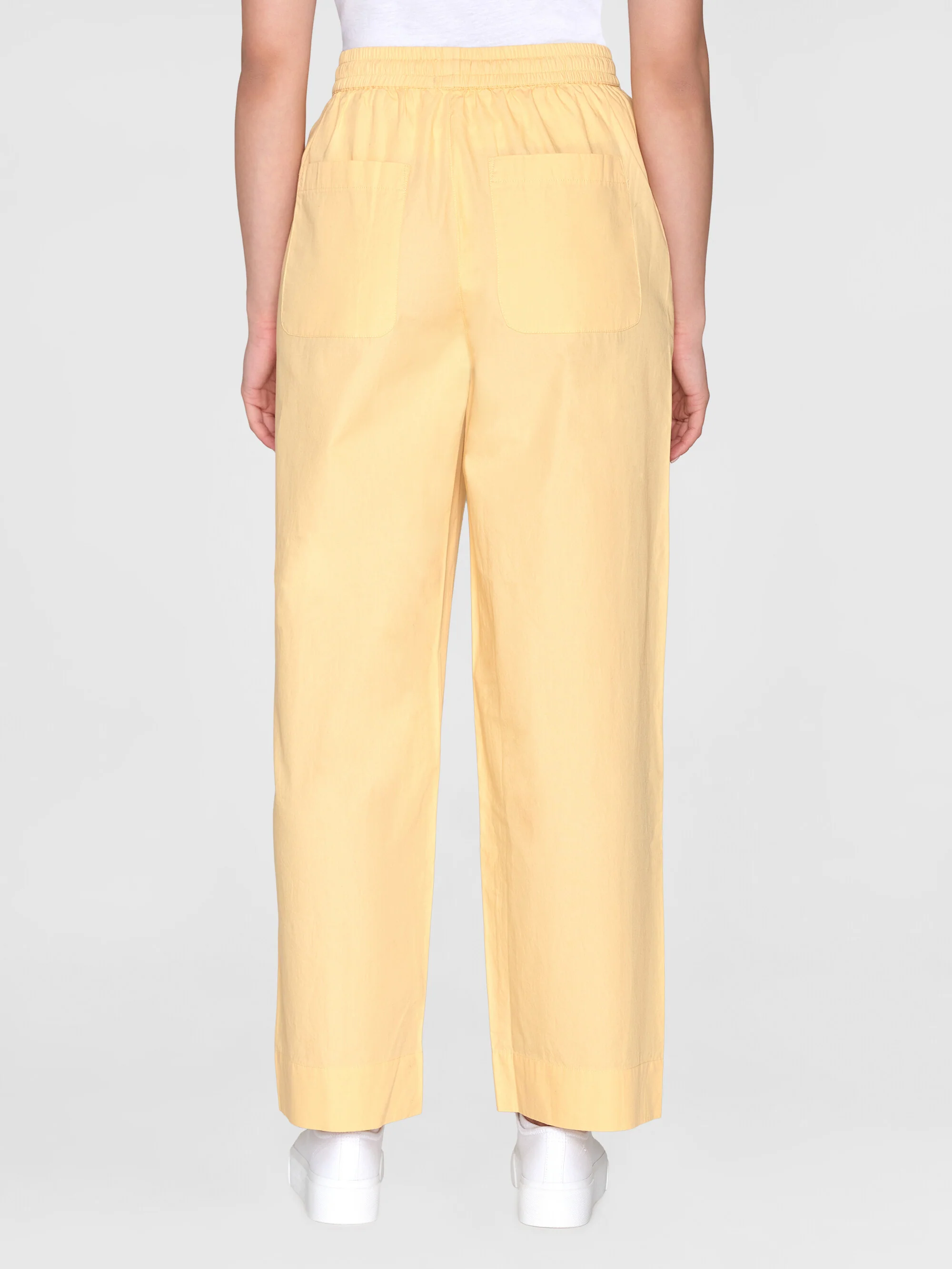 CHLOE barrel high-rise poplin elastic waistband pants - Impala - Image 3