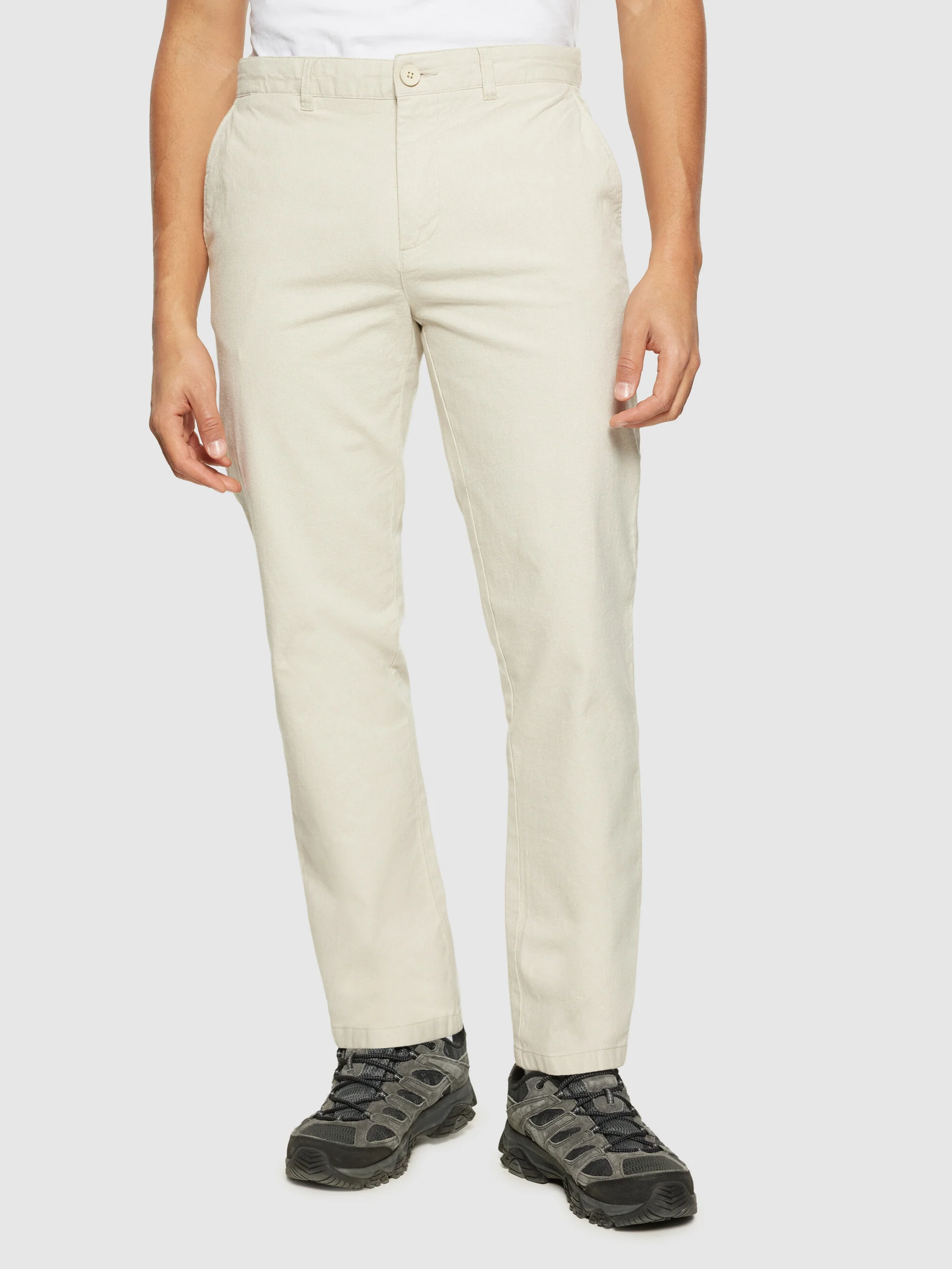 CHUCK regular flannel chino pants - Light feather gray - Image 2