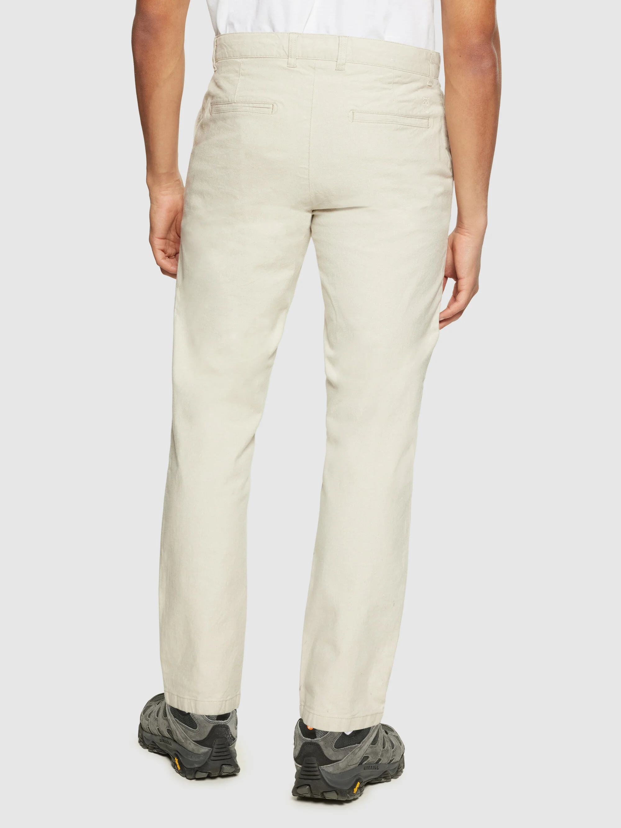 CHUCK regular flannel chino pants - Light feather gray - Image 3