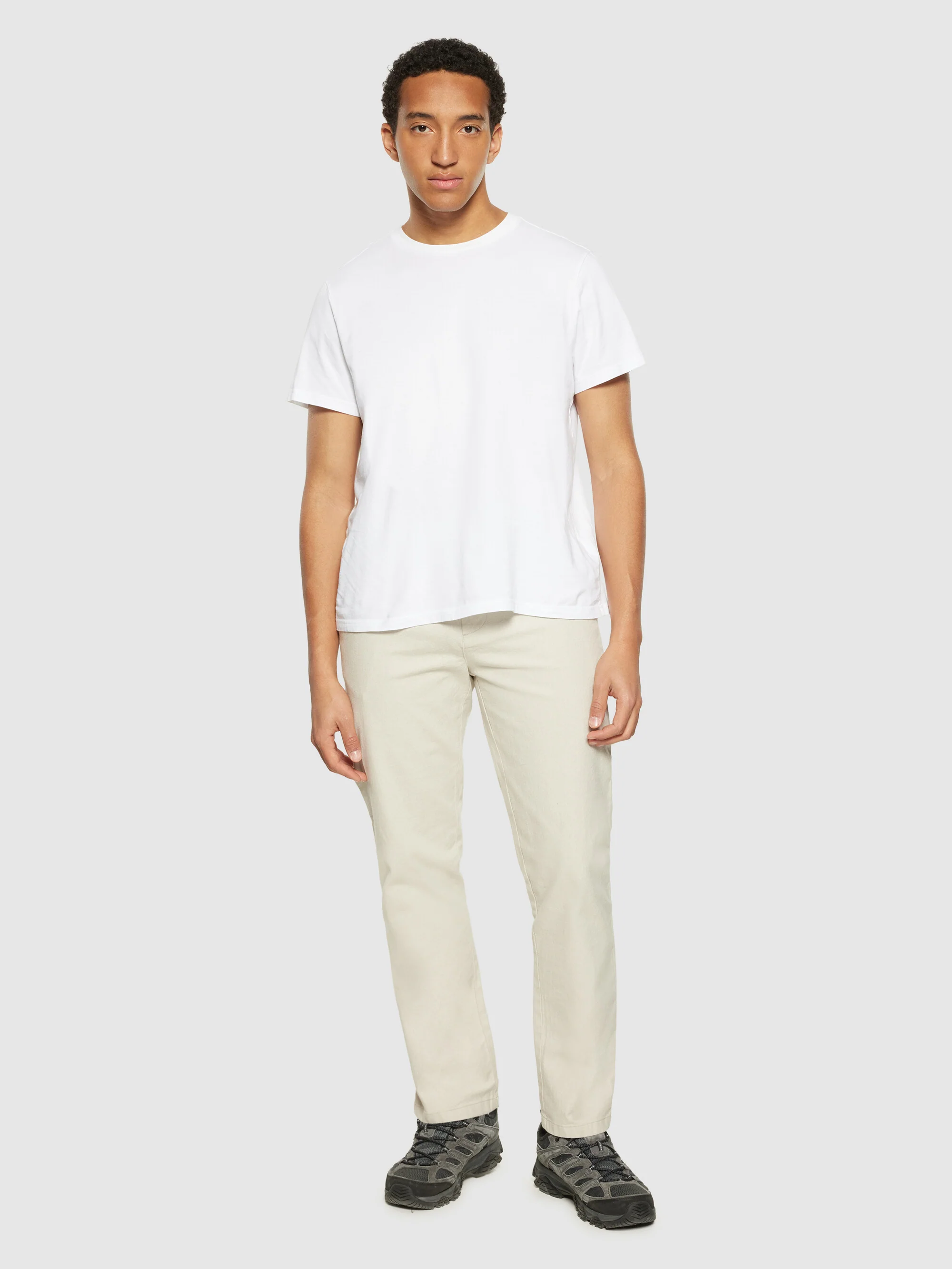CHUCK regular flannel chino pants - Light feather gray - Image 4